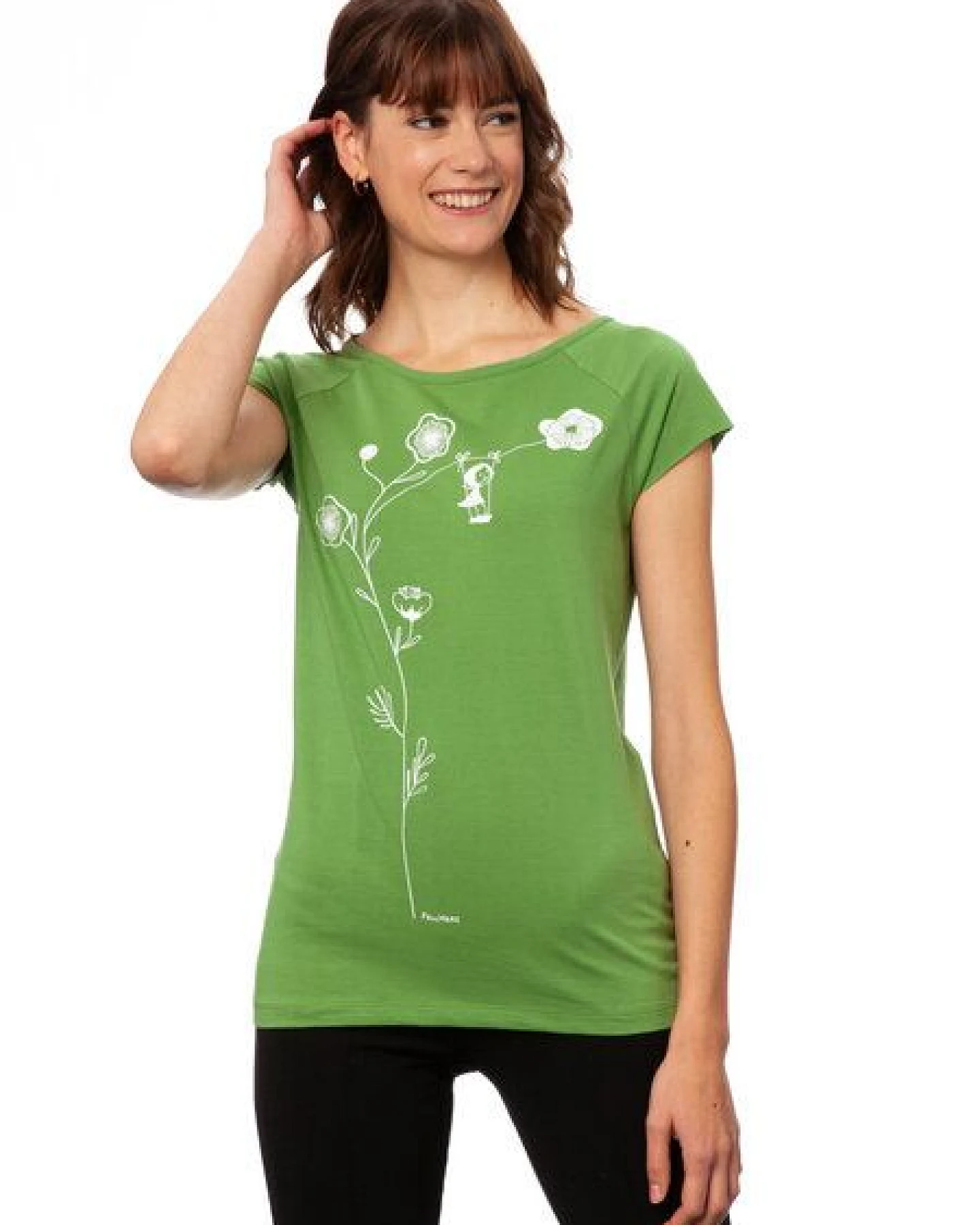 FellHerz Damen T-Shirt Schaukelmädchen Bio & Fair & Vegan – Ansicht 3