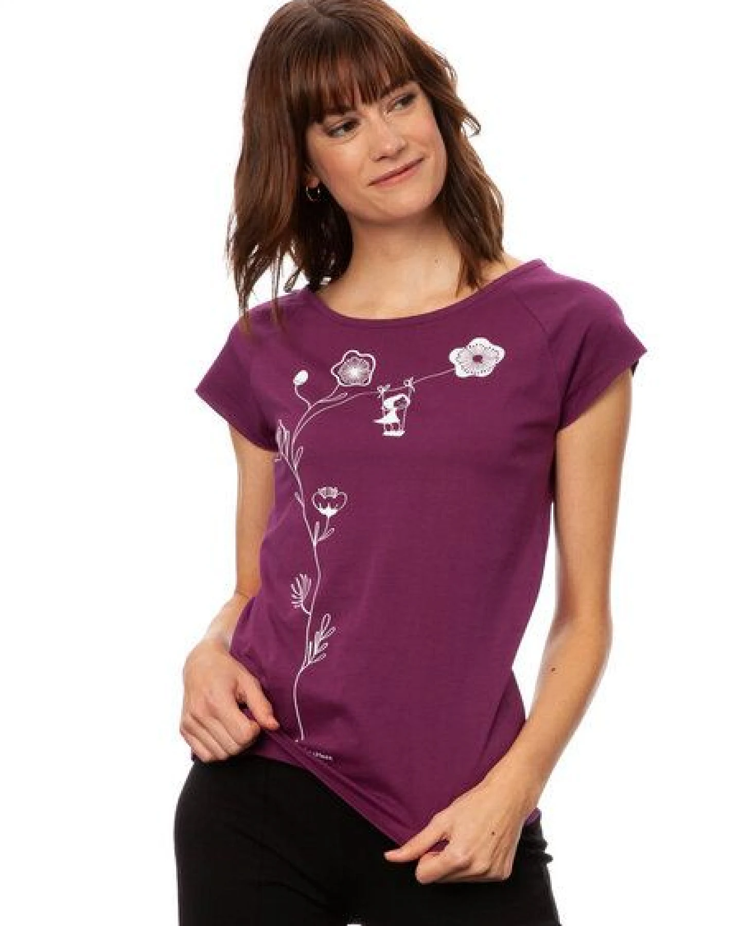 FellHerz Damen T-Shirt Schaukelmädchen Bio & Fair & Vegan – Ansicht 4