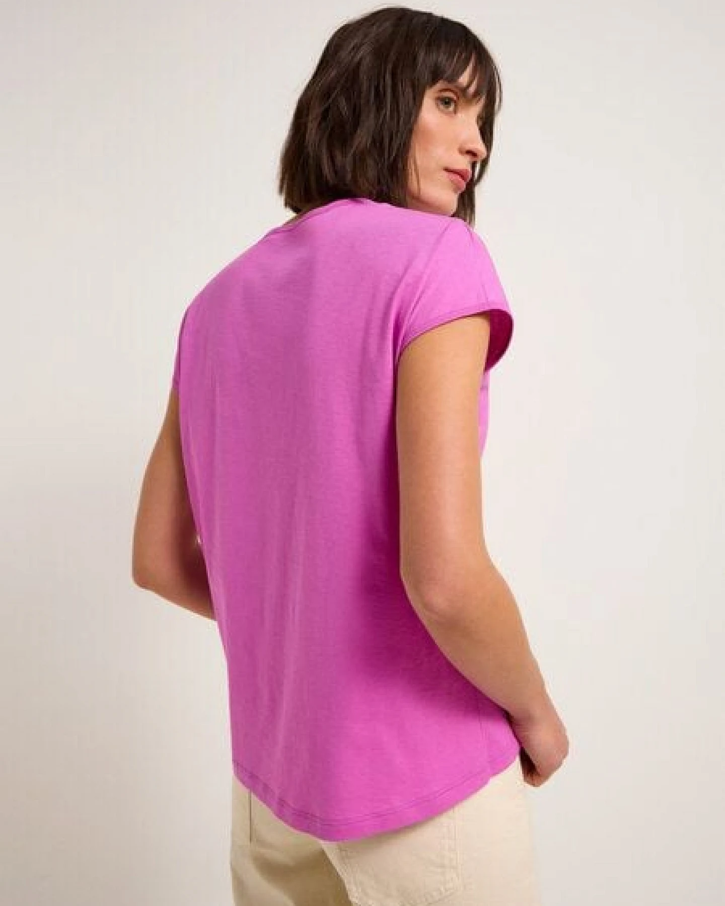 LANIUS Shirt mit überschnittener Schulter aus Bio-Baumwolle – Ansicht 4