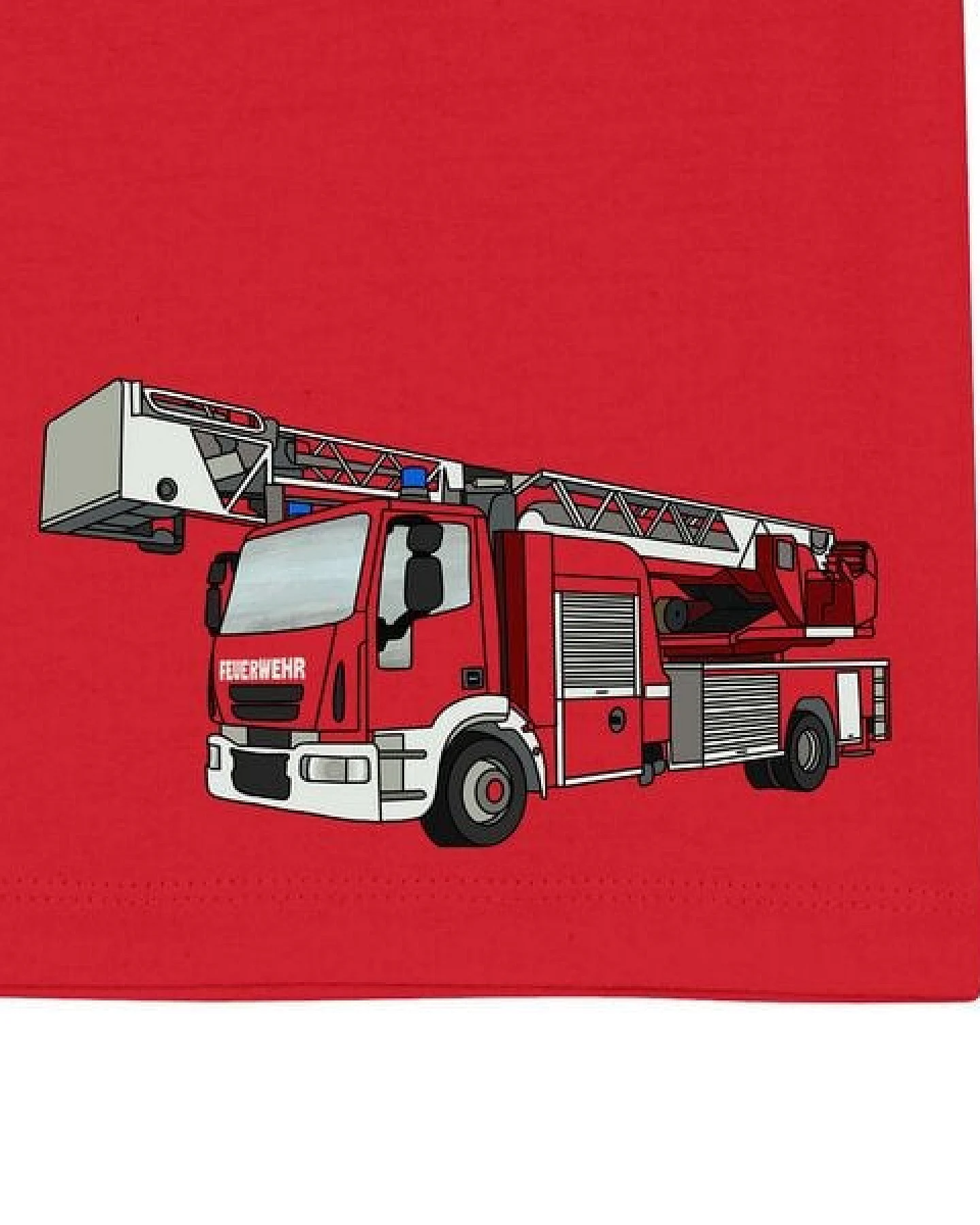 Spangeltangel Kinder-Langarmshirt "Feuerwehr" rot, Biobaumwolle – Ansicht 4