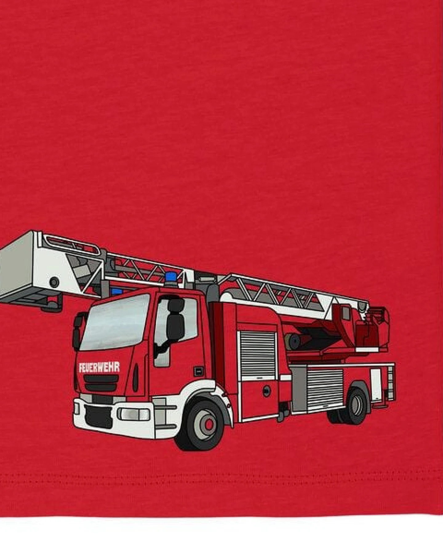 Spangeltangel Kinder-T-shirt "Feuerwehr" rot, Biobaumwolle – Ansicht 4