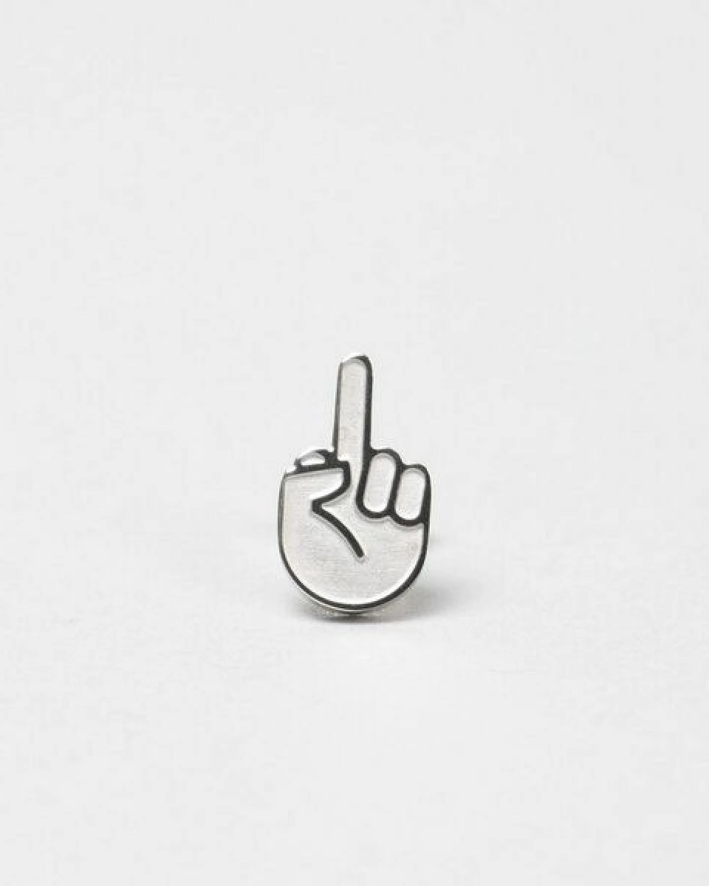 Fyngers Ohrstecker aus chirurgischen Edelstahl hochglanzpoliert - Modell F*CK YOU – Ansicht 3
