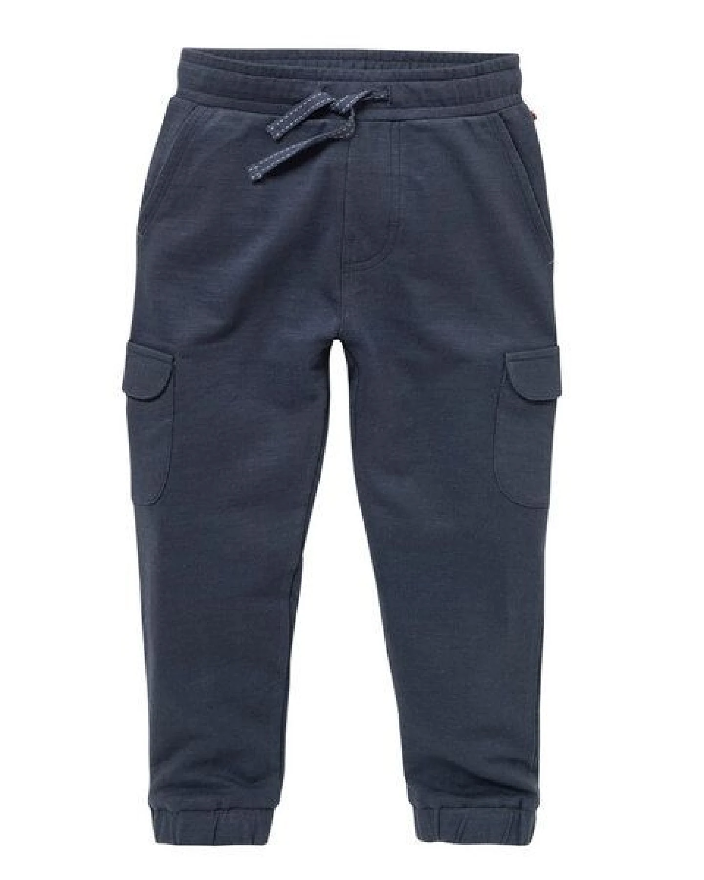 People Wear Organic Sweat-Hose mit aufgesetzten Klappentaschen am Oberschenkel, dunkelblau, aus Bio-Baumwolle – Ansicht 2