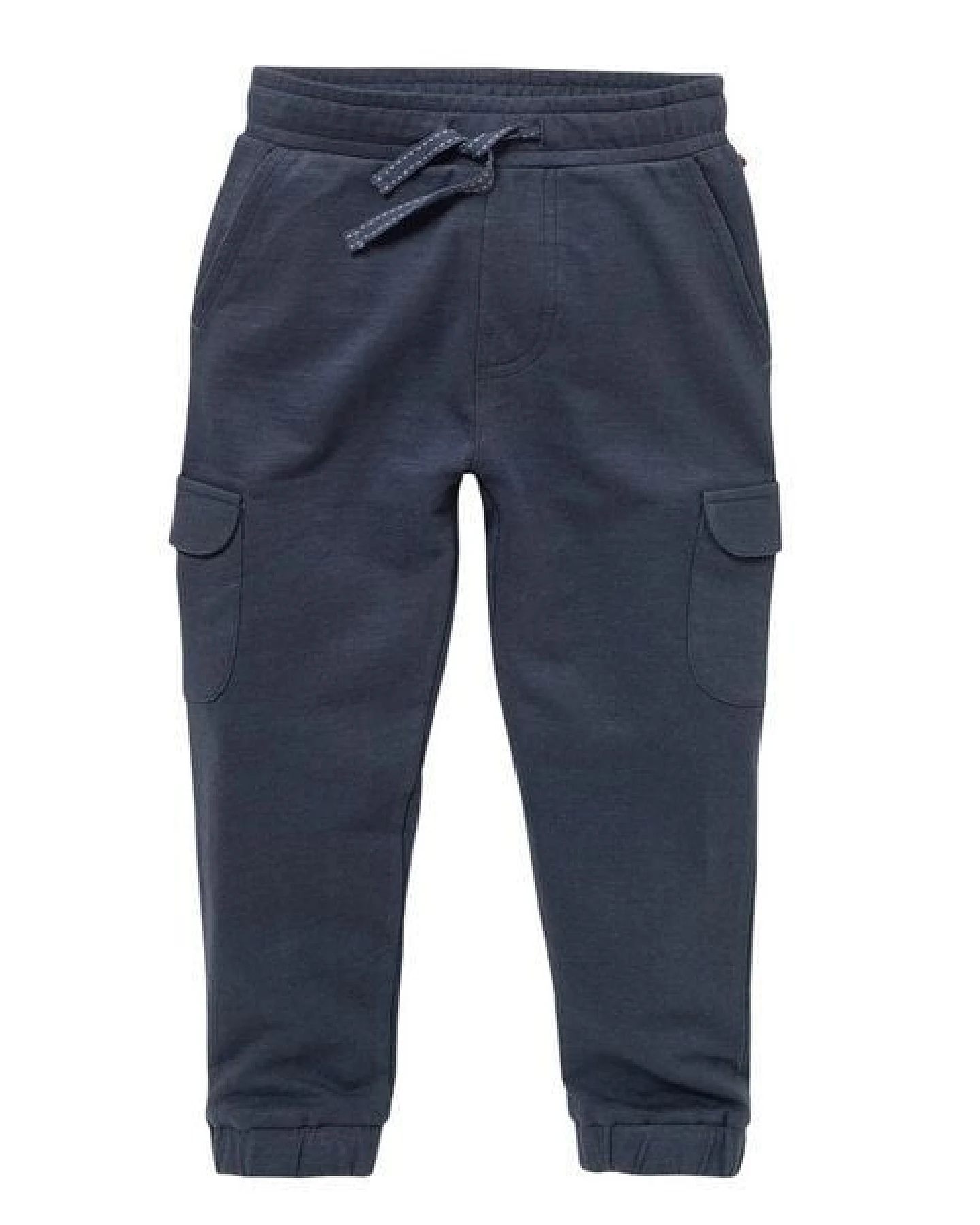 People Wear Organic Sweat-Hose mit aufgesetzten Klappentaschen am Oberschenkel, dunkelblau, aus Bio-Baumwolle – Ansicht 2