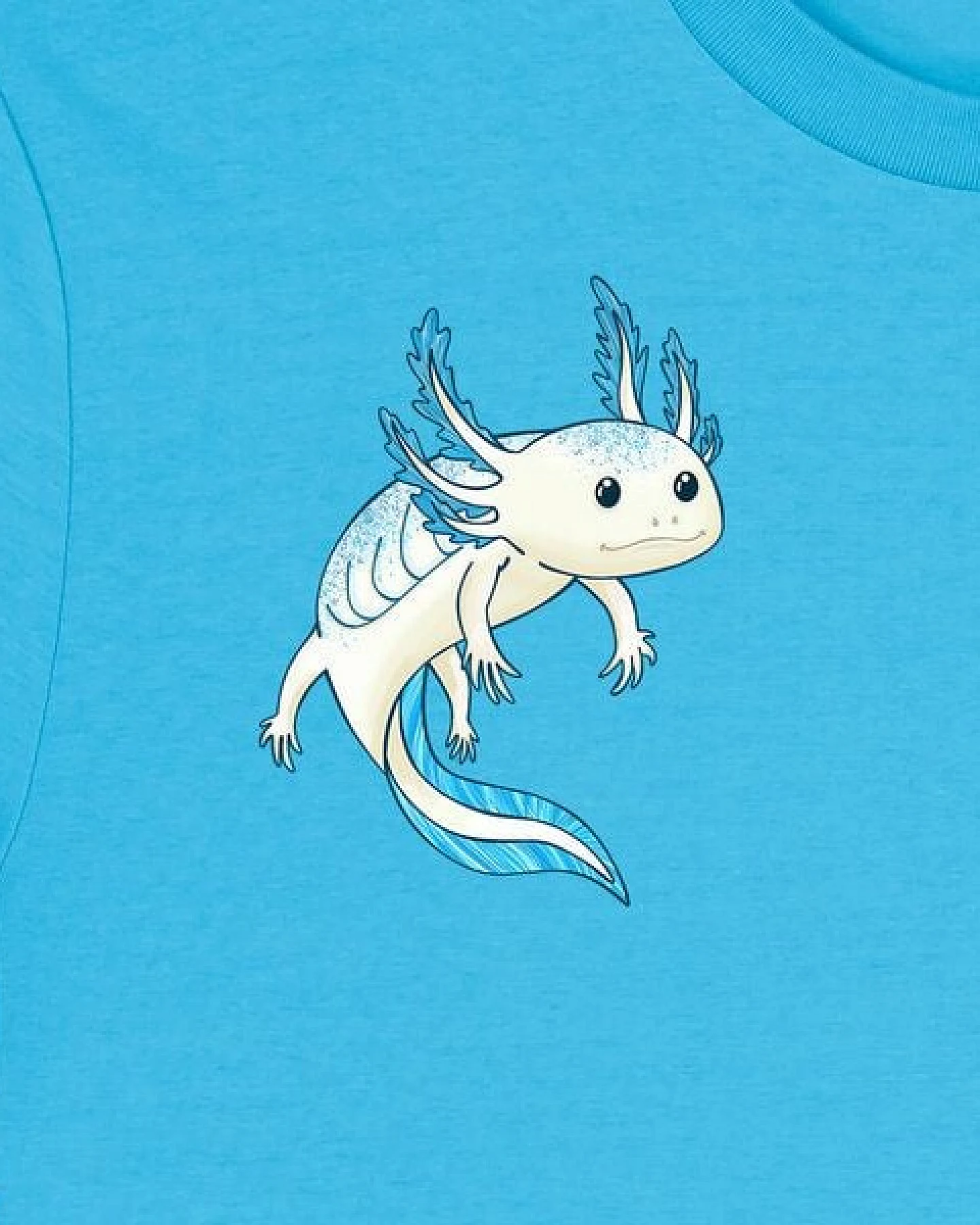 Spangeltangel T-Shirt bedruckt, Axolotl, nachhaltig, Tiere, Unisex, lustig, Biobaumwolle – Ansicht 2