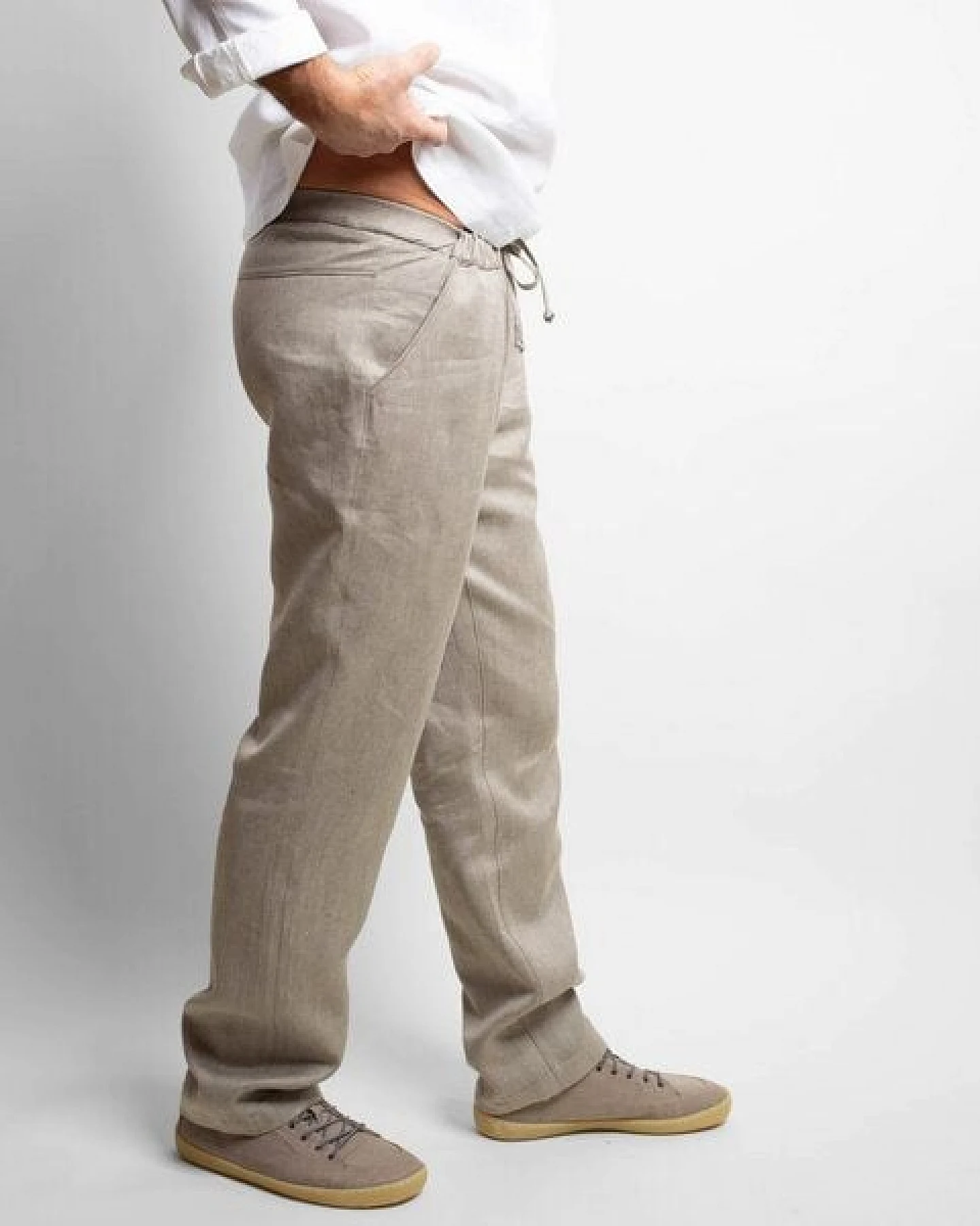 nahtur-design Leinenhose für Herren "denim" – Ansicht 4