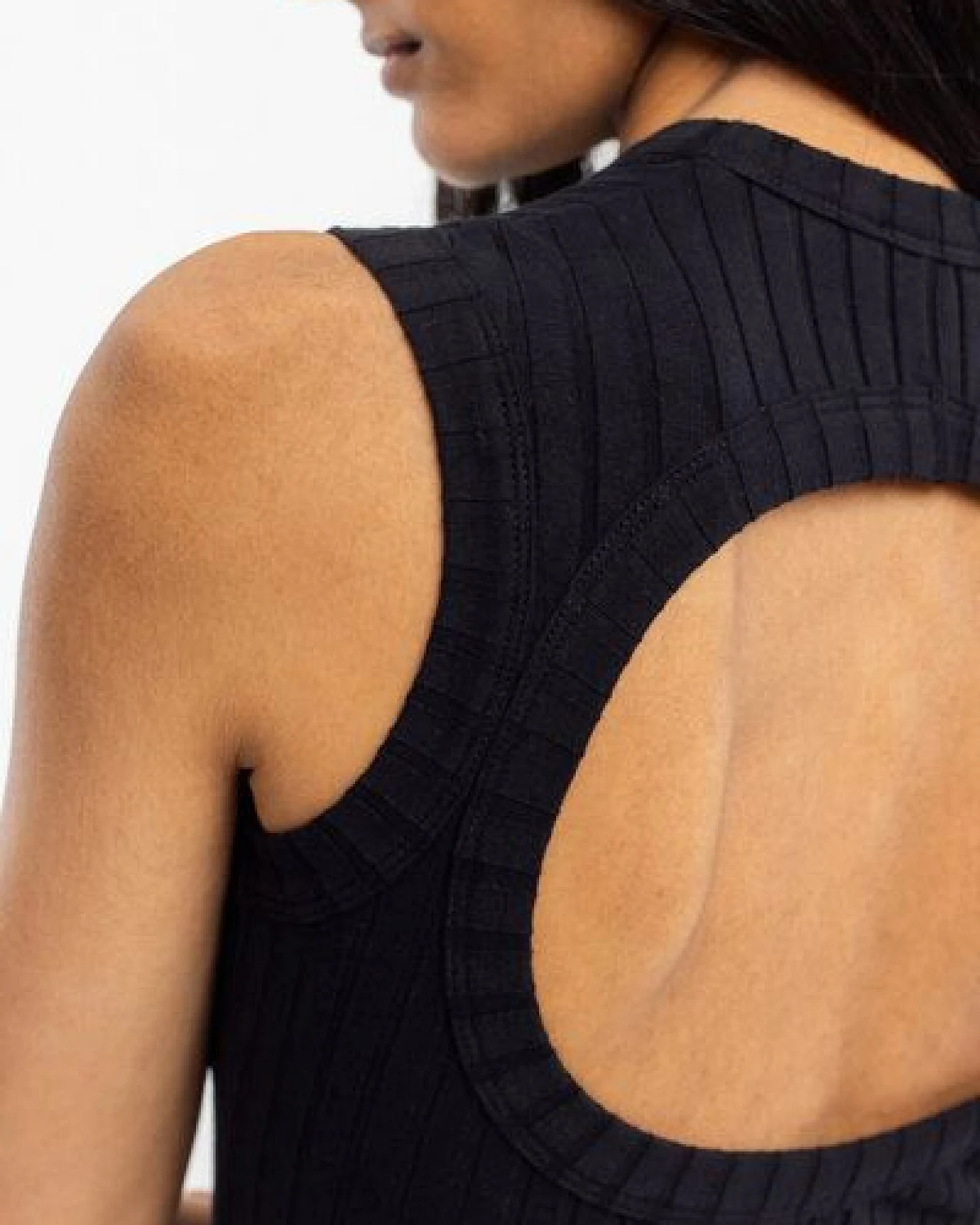 Rotholz Geripptes Kleid Bio Baumwolle – Ansicht 2