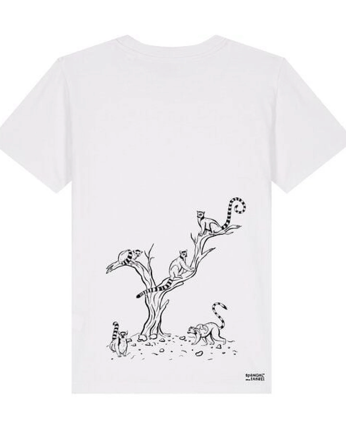 Spangeltangel Kinder-T-Shirt "Lemuren", Biobaumwolle, Affe, Kurzarm – Ansicht 4