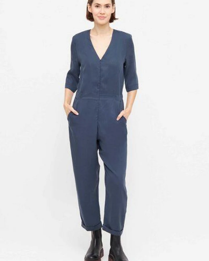 WiDDA berlin Rauchblauer Overall aus TENCEL