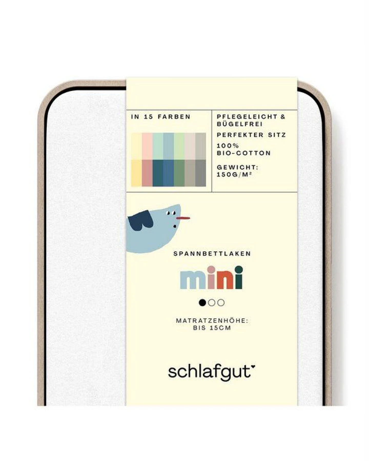 Schlafgut Kinderspannbettlaken Casual Mini - 100% Biobaumwolle - Matratzenhöhe bis 15cm – Ansicht 3