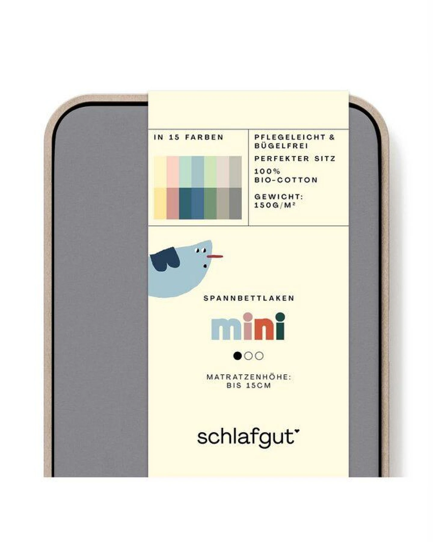 Schlafgut Kinderspannbettlaken Casual Mini - 100% Biobaumwolle - Matratzenhöhe bis 15cm – Ansicht 3
