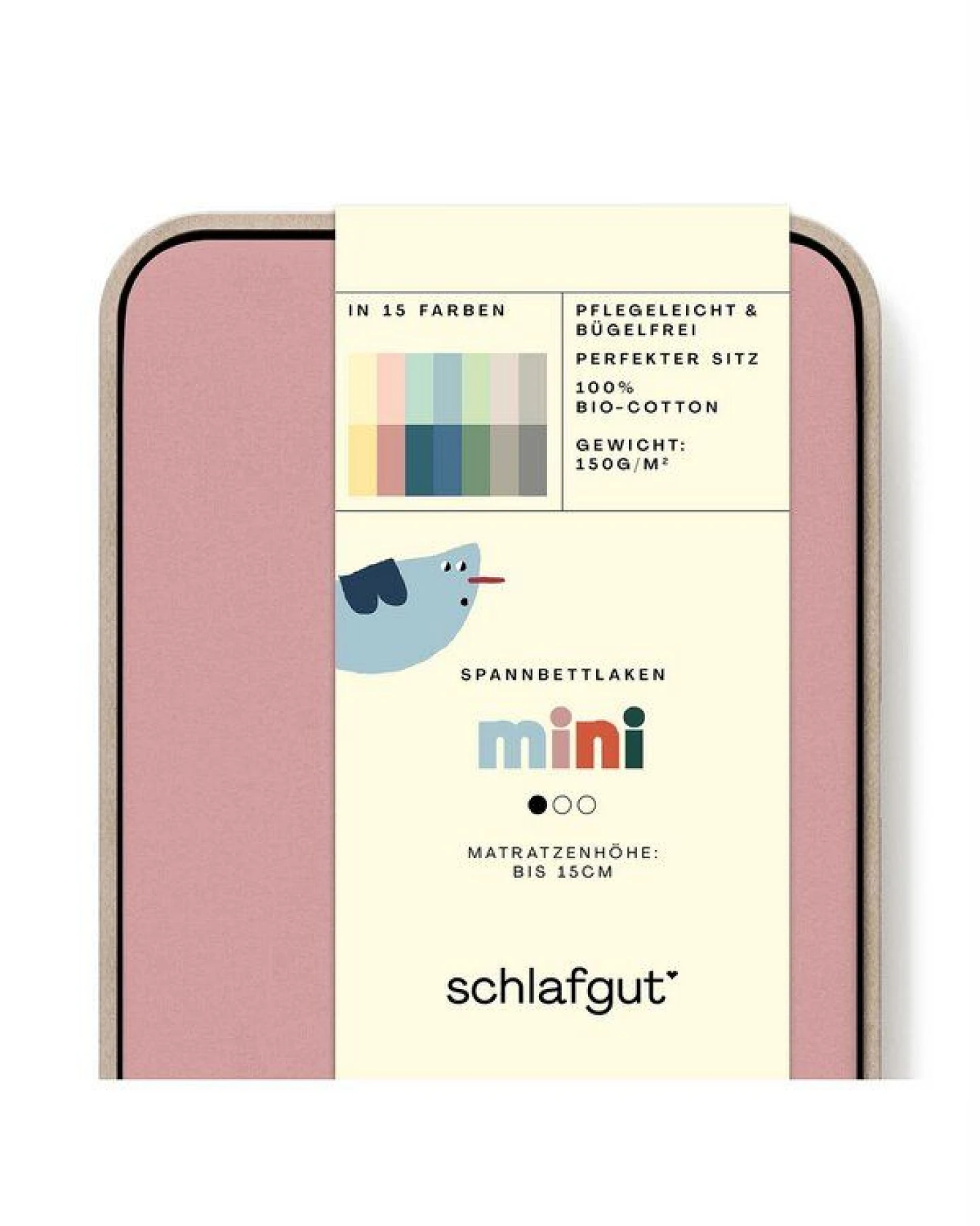 Schlafgut Kinderspannbettlaken Casual Mini - 100% Biobaumwolle - Matratzenhöhe bis 15cm – Ansicht 3