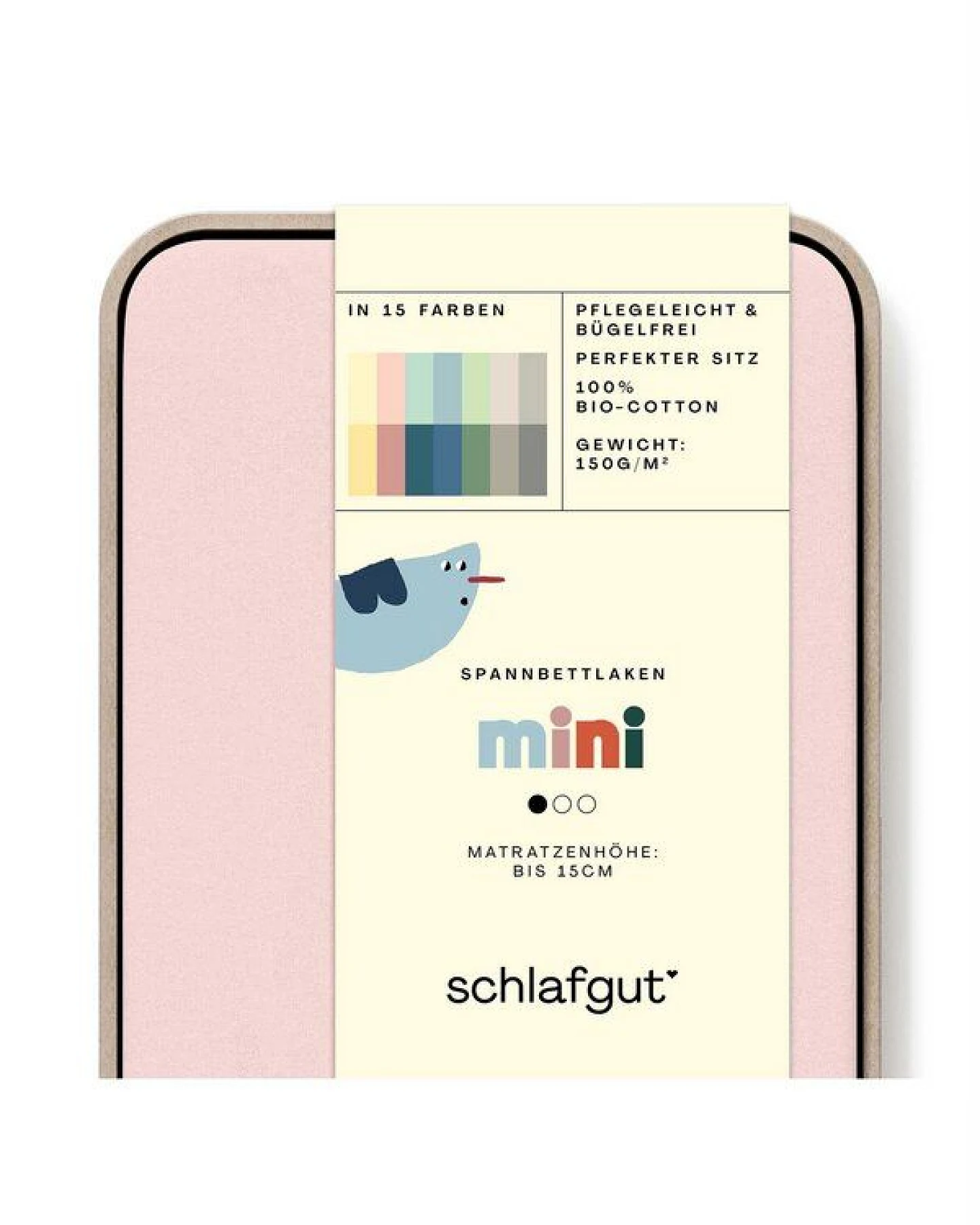Schlafgut Kinderspannbettlaken Casual Mini - 100% Biobaumwolle - Matratzenhöhe bis 15cm – Ansicht 3