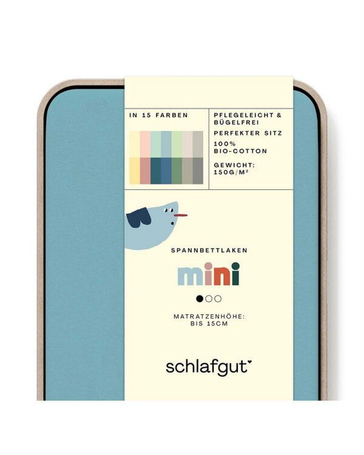 Schlafgut Kinderspannbettlaken Casual Mini - 100% Biobaumwolle - Matratzenhöhe bis 15cm – Ansicht 3