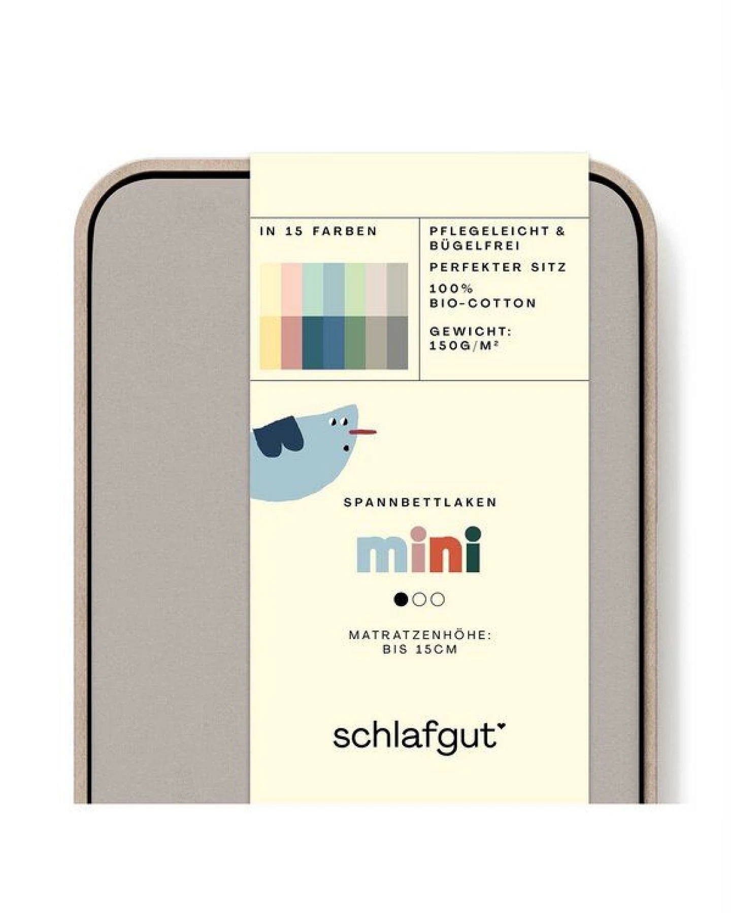 Schlafgut Kinderspannbettlaken Casual Mini - 100% Biobaumwolle - Matratzenhöhe bis 15cm – Ansicht 3
