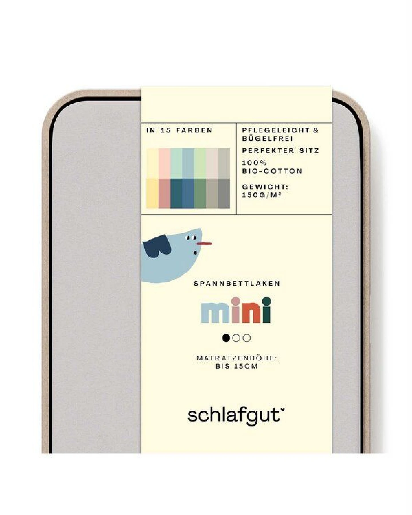 Schlafgut Kinderspannbettlaken Casual Mini - 100% Biobaumwolle - Matratzenhöhe bis 15cm – Ansicht 3