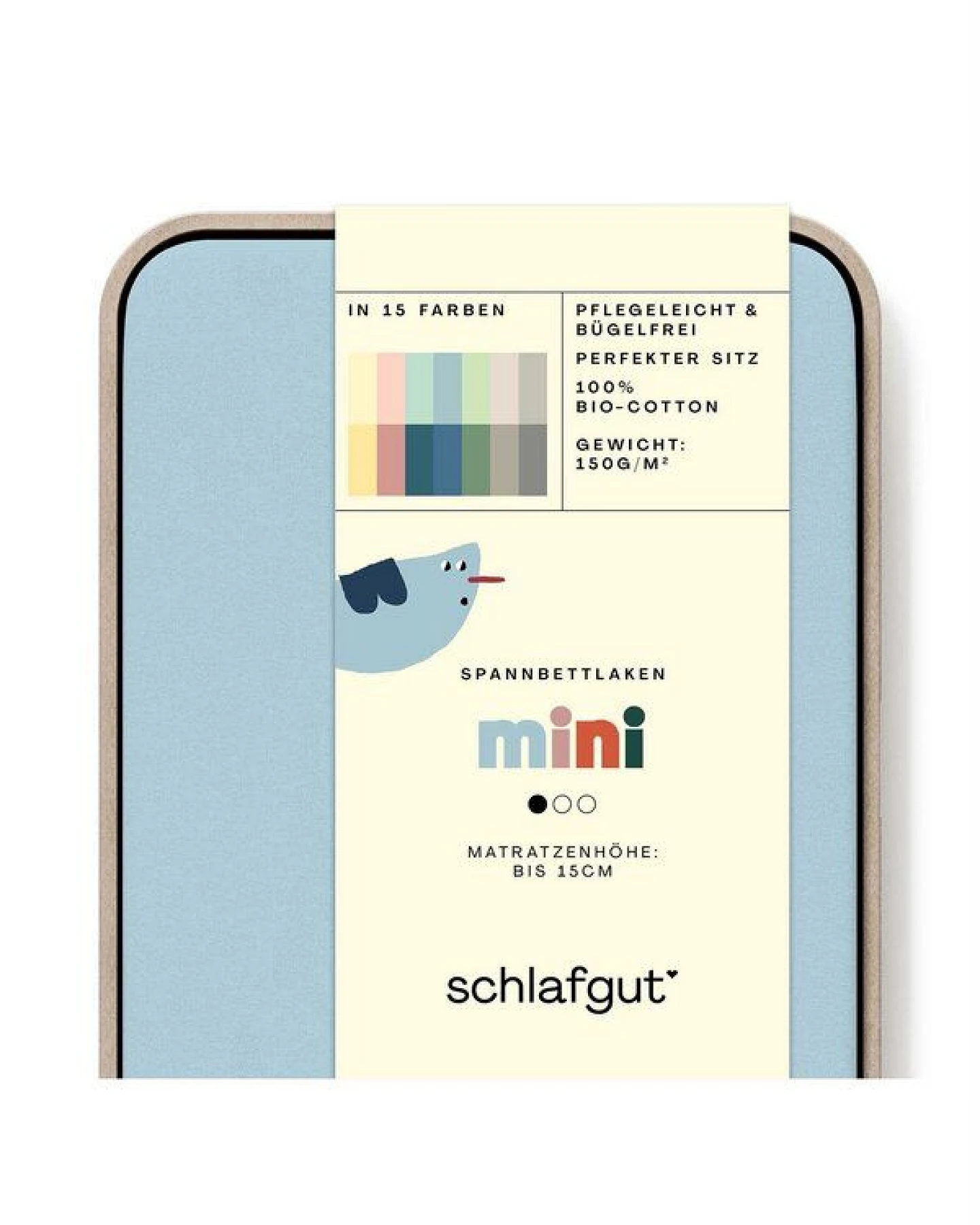 Schlafgut Kinderspannbettlaken Casual Mini - 100% Biobaumwolle - Matratzenhöhe bis 15cm – Ansicht 3