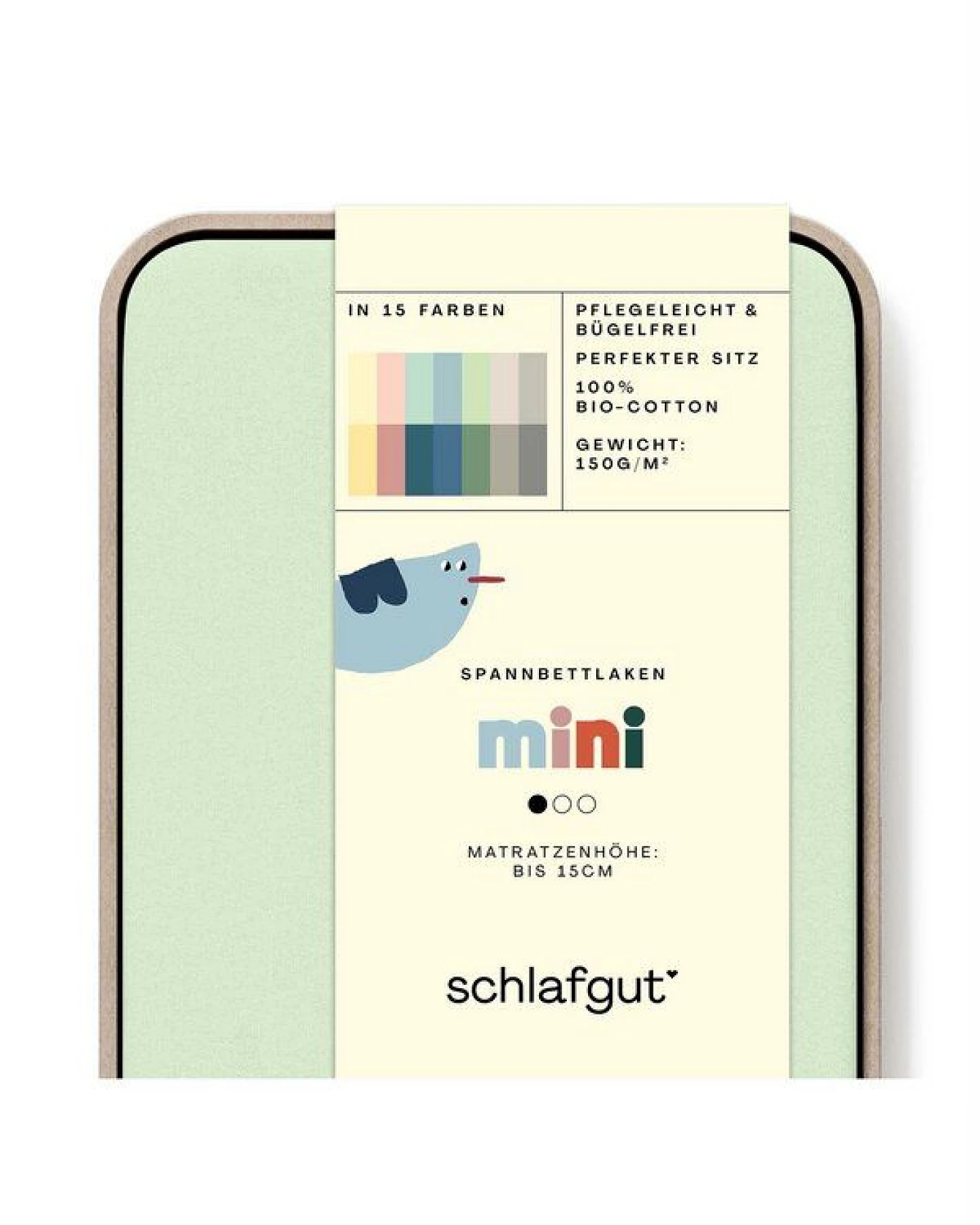 Schlafgut Kinderspannbettlaken Casual Mini - 100% Biobaumwolle - Matratzenhöhe bis 15cm – Ansicht 3