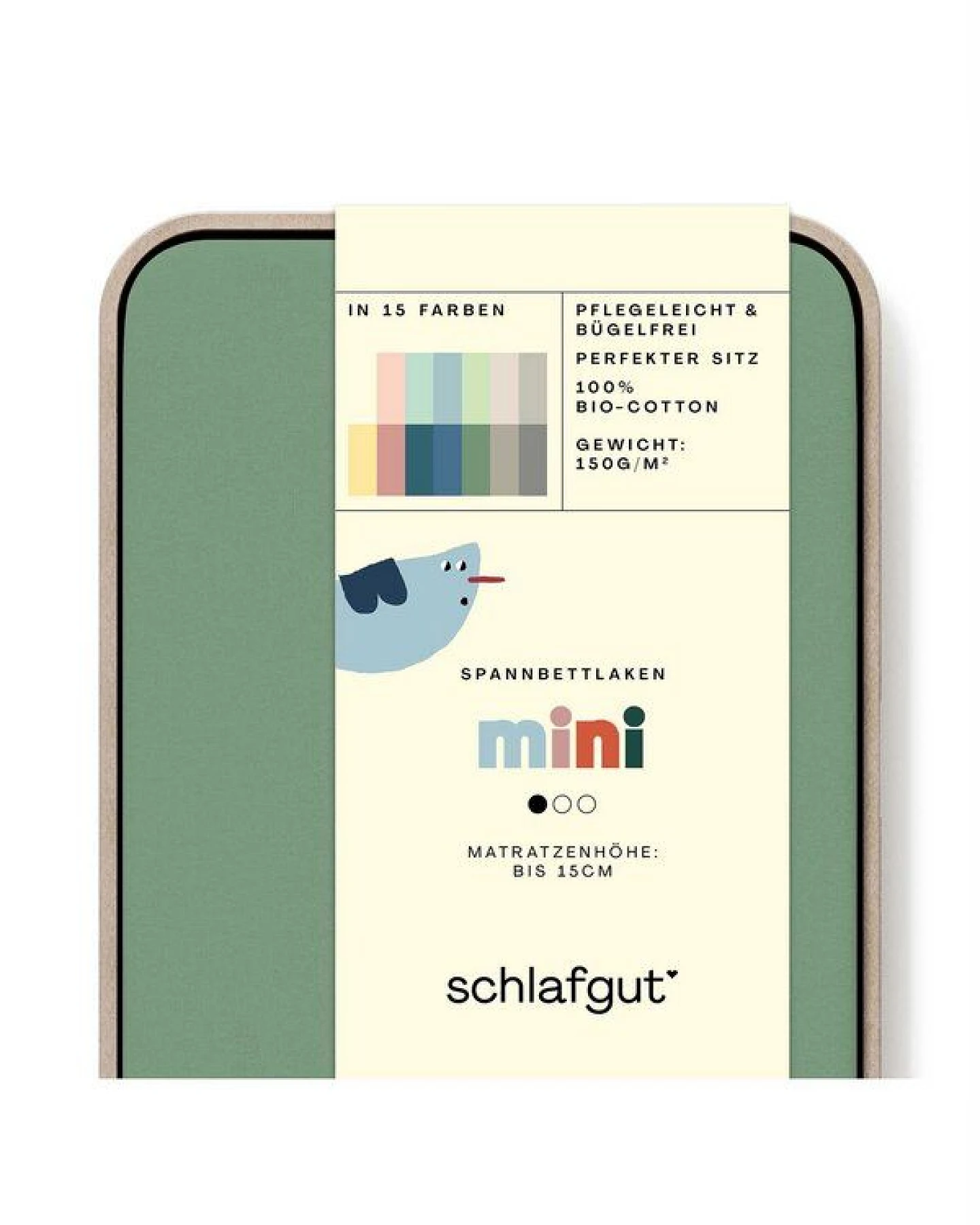 Schlafgut Kinderspannbettlaken Casual Mini - 100% Biobaumwolle - Matratzenhöhe bis 15cm – Ansicht 3