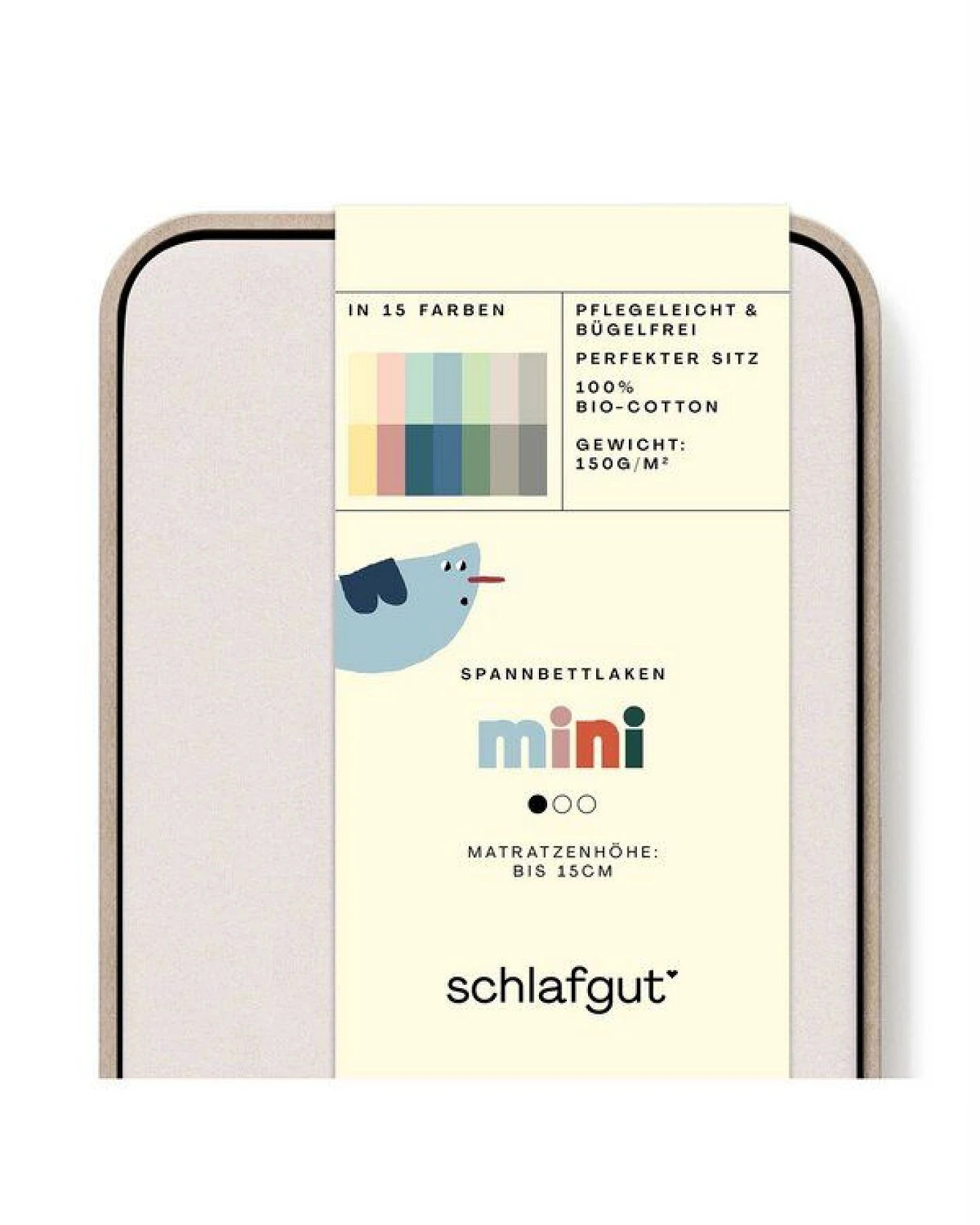 Schlafgut Kinderspannbettlaken Casual Mini - 100% Biobaumwolle - Matratzenhöhe bis 15cm – Ansicht 3