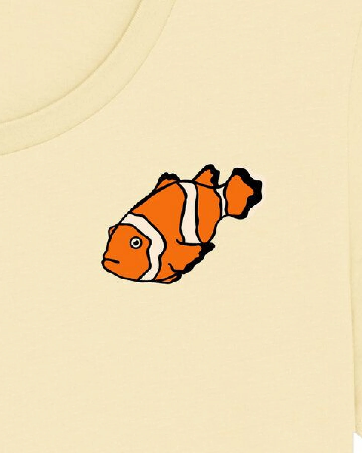 Spangeltangel T-Shirt bedruckt, "Clownfisch", nachhaltig, Biobaumwolle, Brustprint, Damen, Kurzarmshirt, Damenshirt, Frauen, bio – Ansicht 2