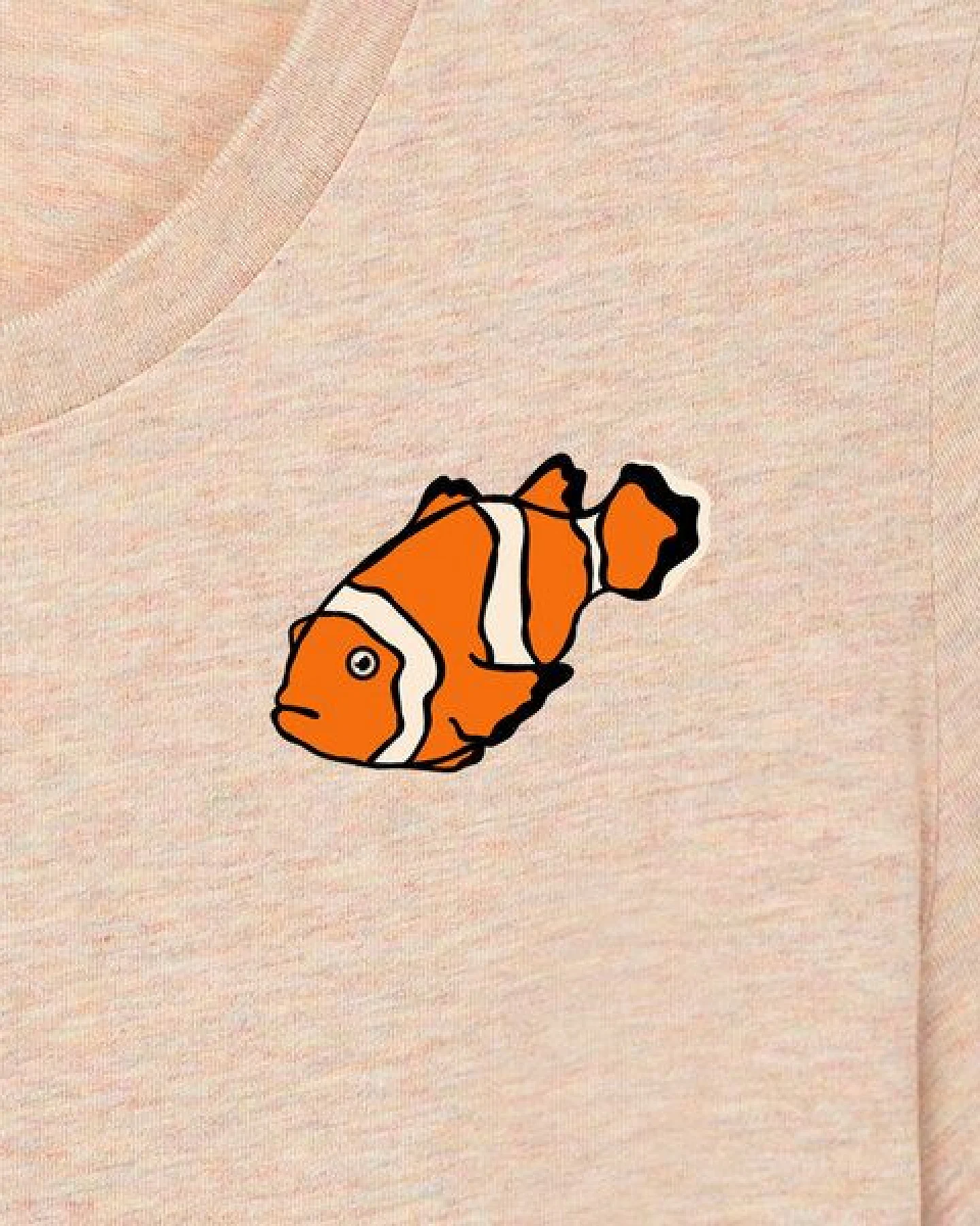 Spangeltangel T-Shirt bedruckt, "Clownfisch", nachhaltig, Biobaumwolle, Brustprint, Damen, Kurzarmshirt, Damenshirt, Frauen, bio – Ansicht 2