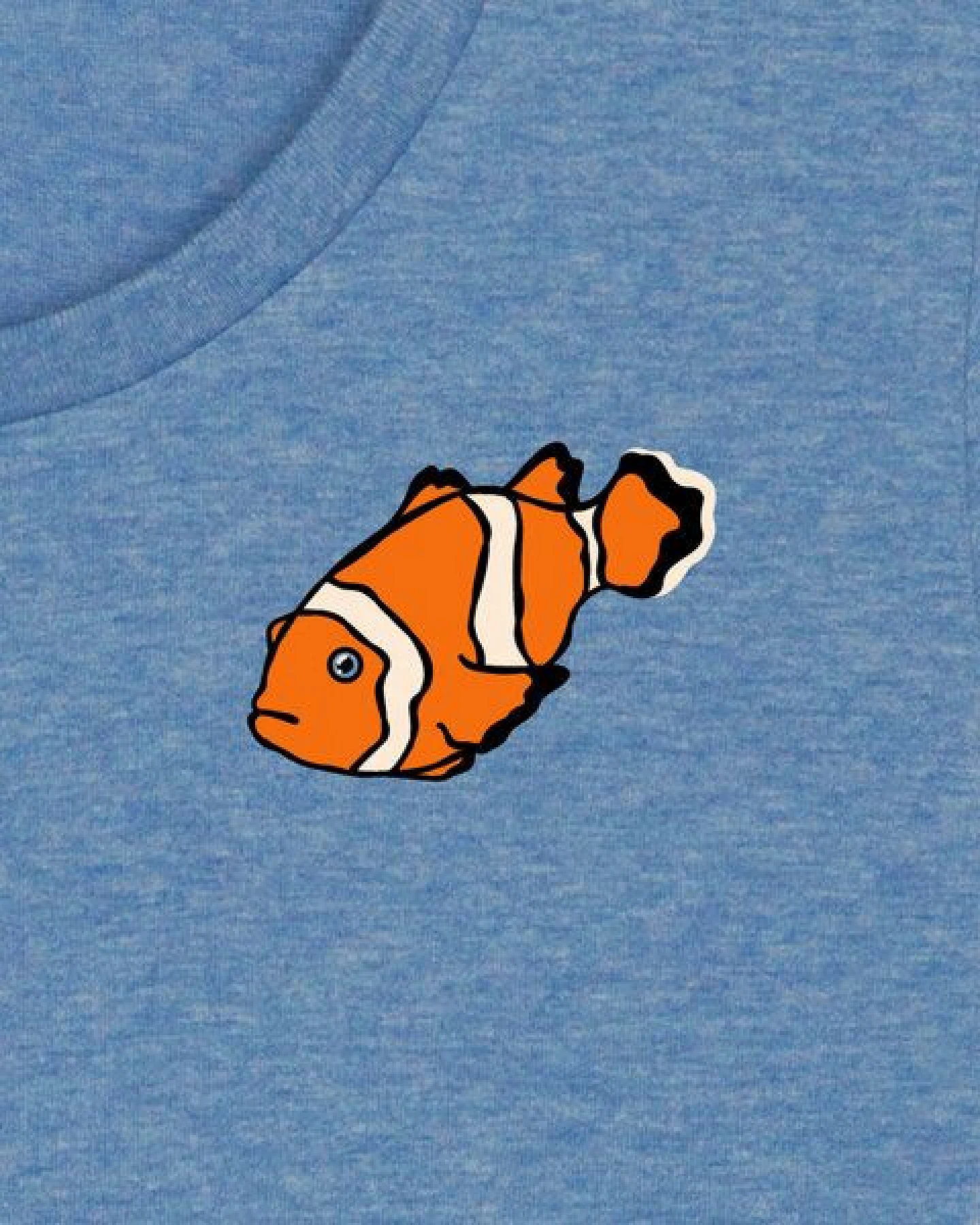 Spangeltangel T-Shirt bedruckt, "Clownfisch", nachhaltig, Biobaumwolle, Brustprint, Damen, Kurzarmshirt, Damenshirt, Frauen, bio – Ansicht 2