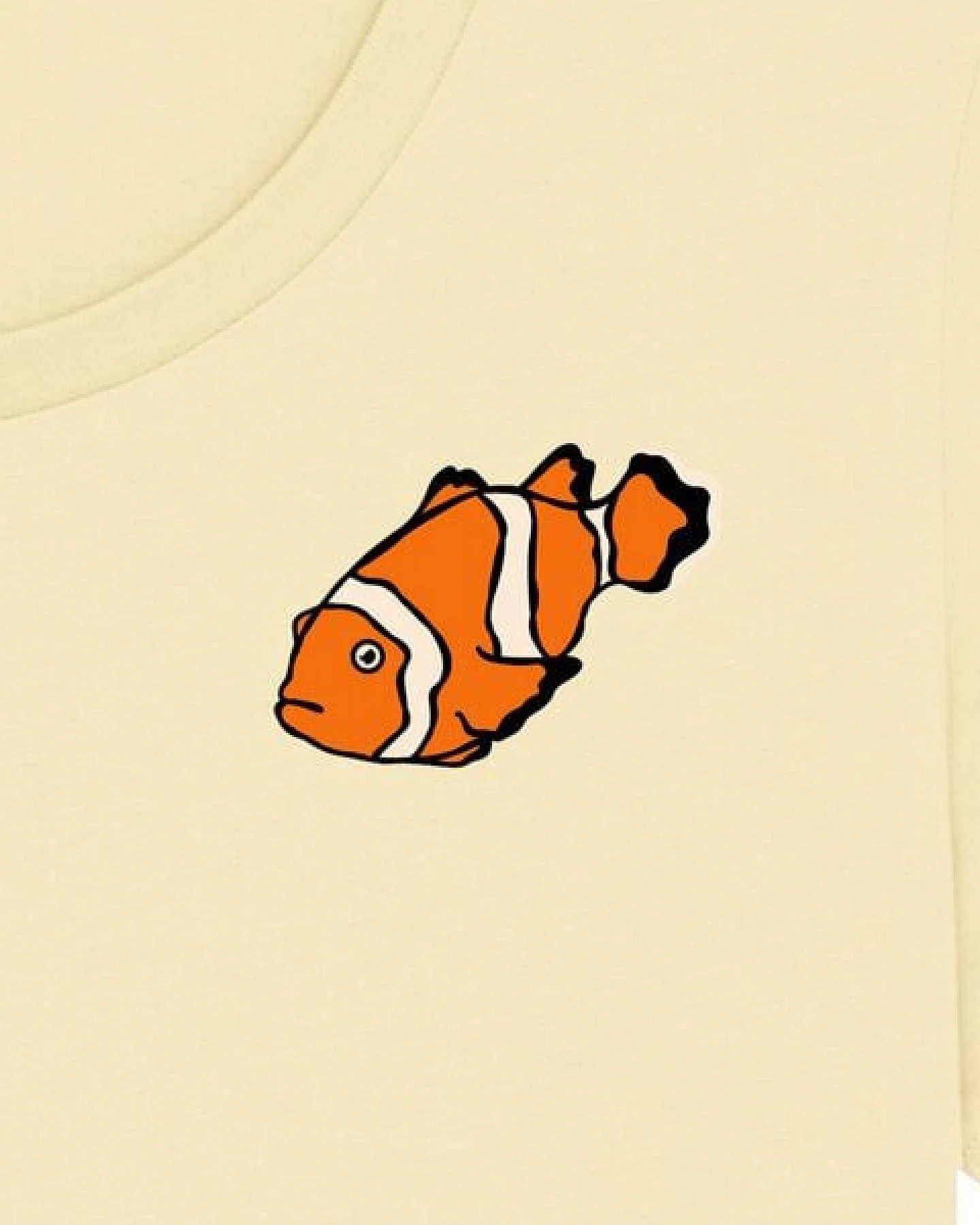 Spangeltangel T-Shirt bedruckt, "Clownfisch", nachhaltig, Biobaumwolle, Brustprint, Damen, Kurzarmshirt, Damenshirt, Frauen, bio – Ansicht 2