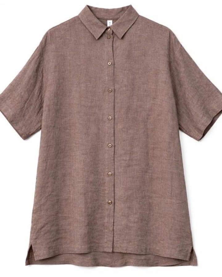 Mazine - Women's Linen Shirt Dress - Kleid Gr XS braun