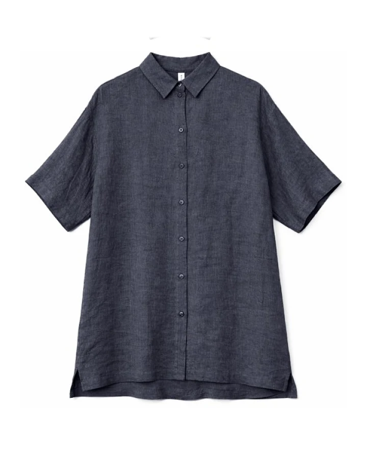Mazine - Women's Linen Shirt Dress - Kleid Gr M blau