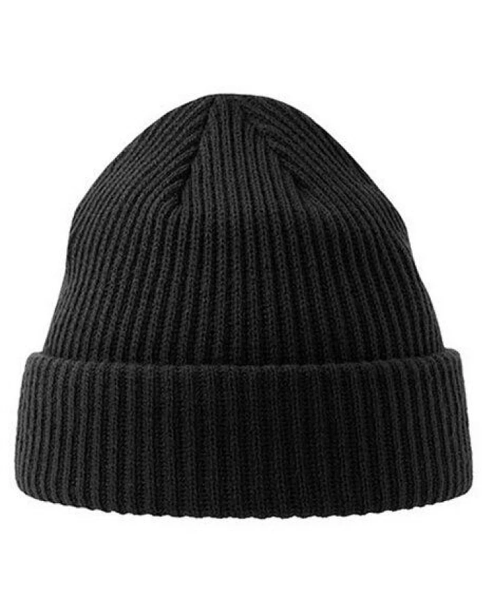Atlantis Headwear Beanie Atmungsaktive Ripp-Strick-Mütze mit Bündchen