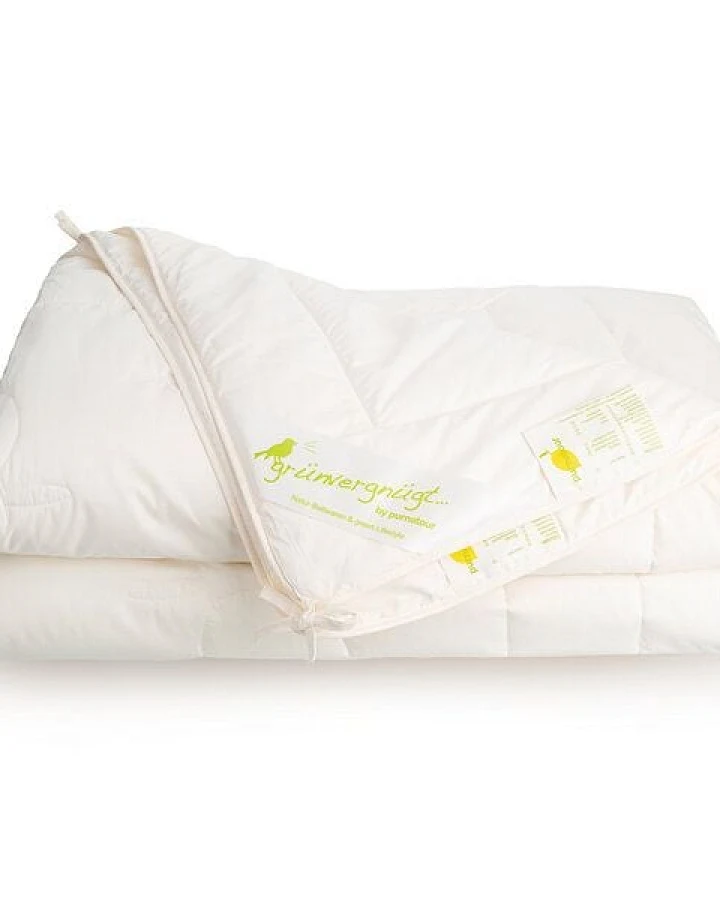 purnatour 4-Jahreszeiten Bettdecke Merinowolle mit Zirbe - bio organic-