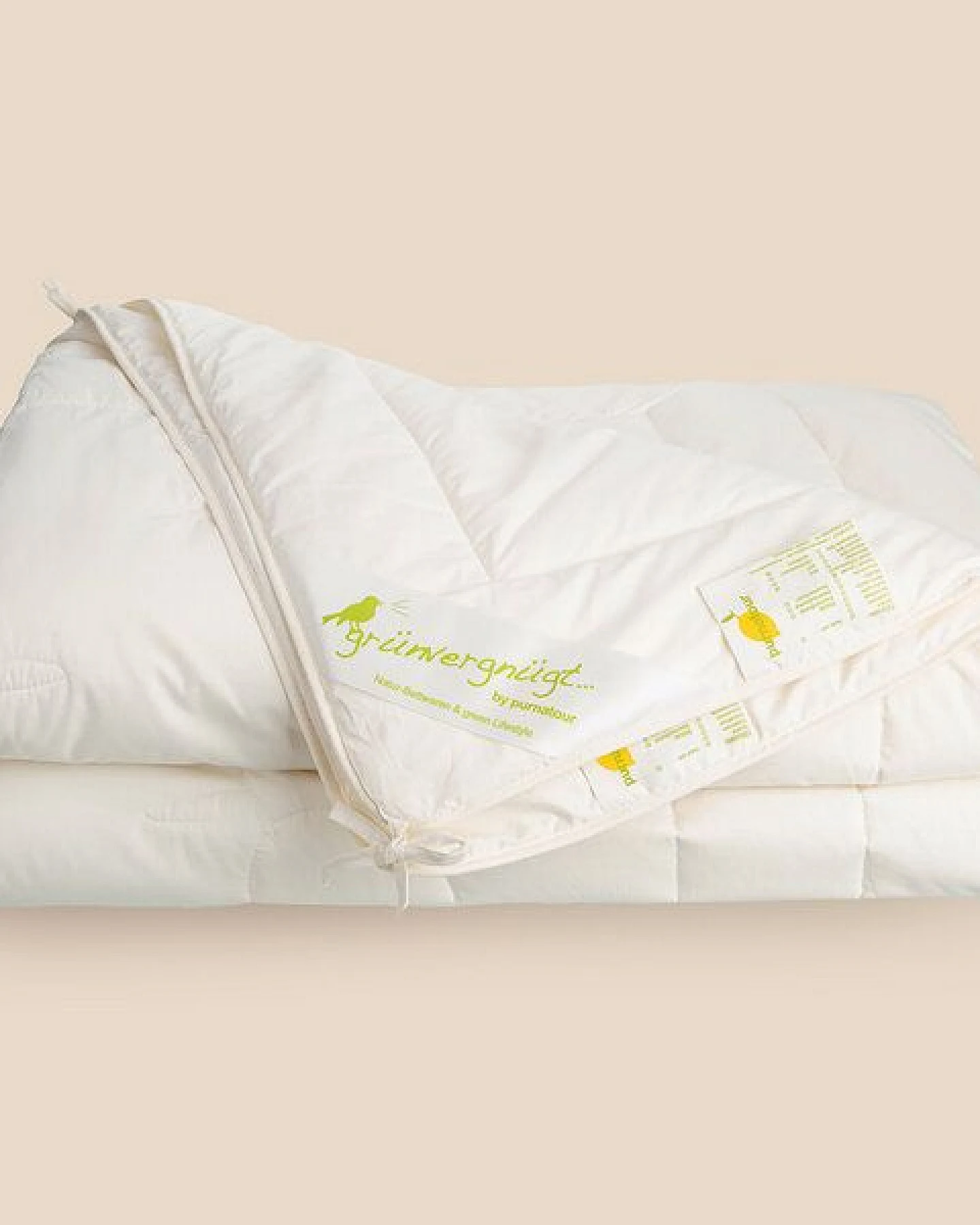 purnatour 4-Jahreszeiten Bettdecke Merinowolle mit Zirbe - bio organic- – Ansicht 4