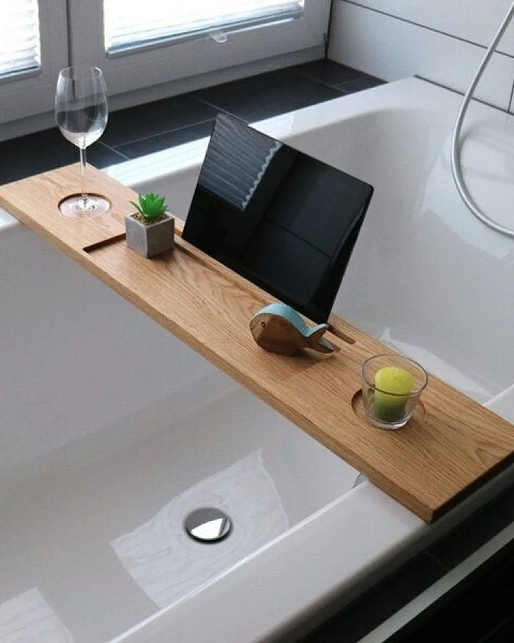 Woodkopf Badewannenablage LEA aus Holz
