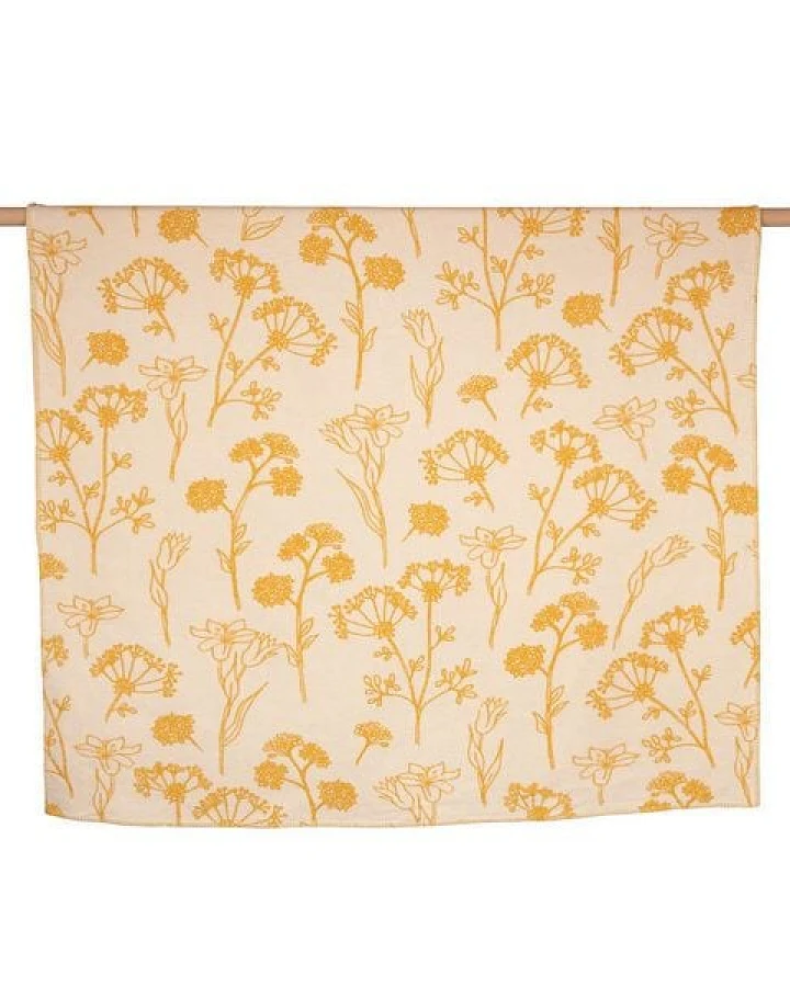David Fussenegger Kuscheldecke Jade Blumen aus Biobaumwolle