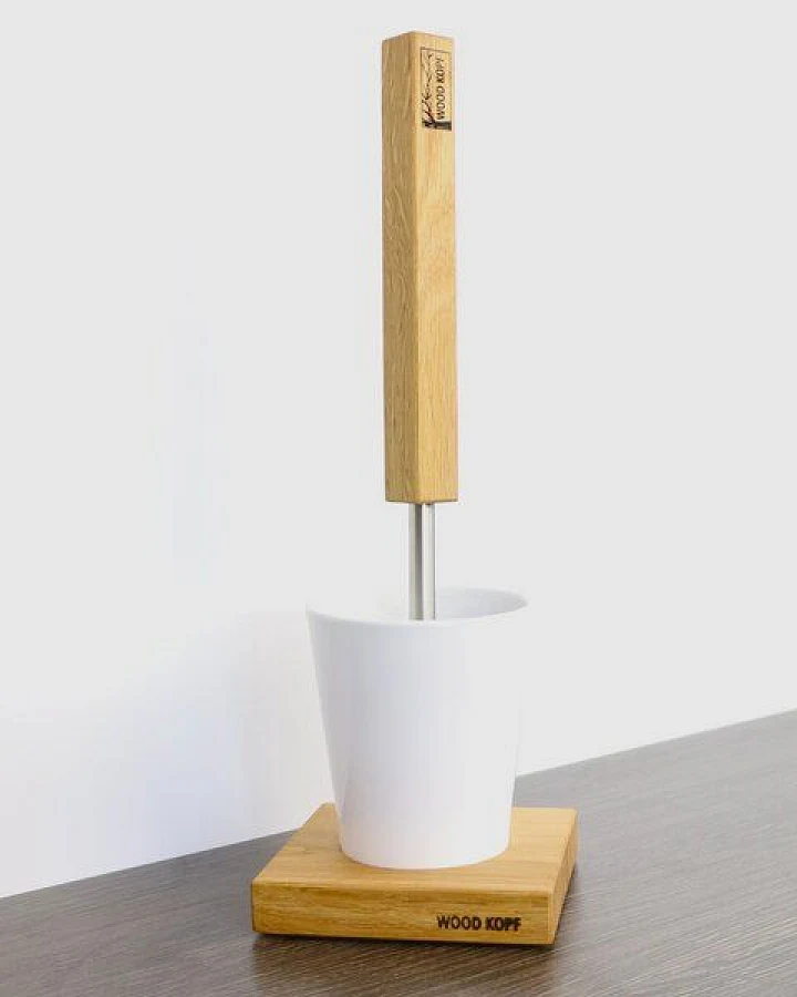 Woodkopf Toilettenbürstenhalter LINA aus Holz