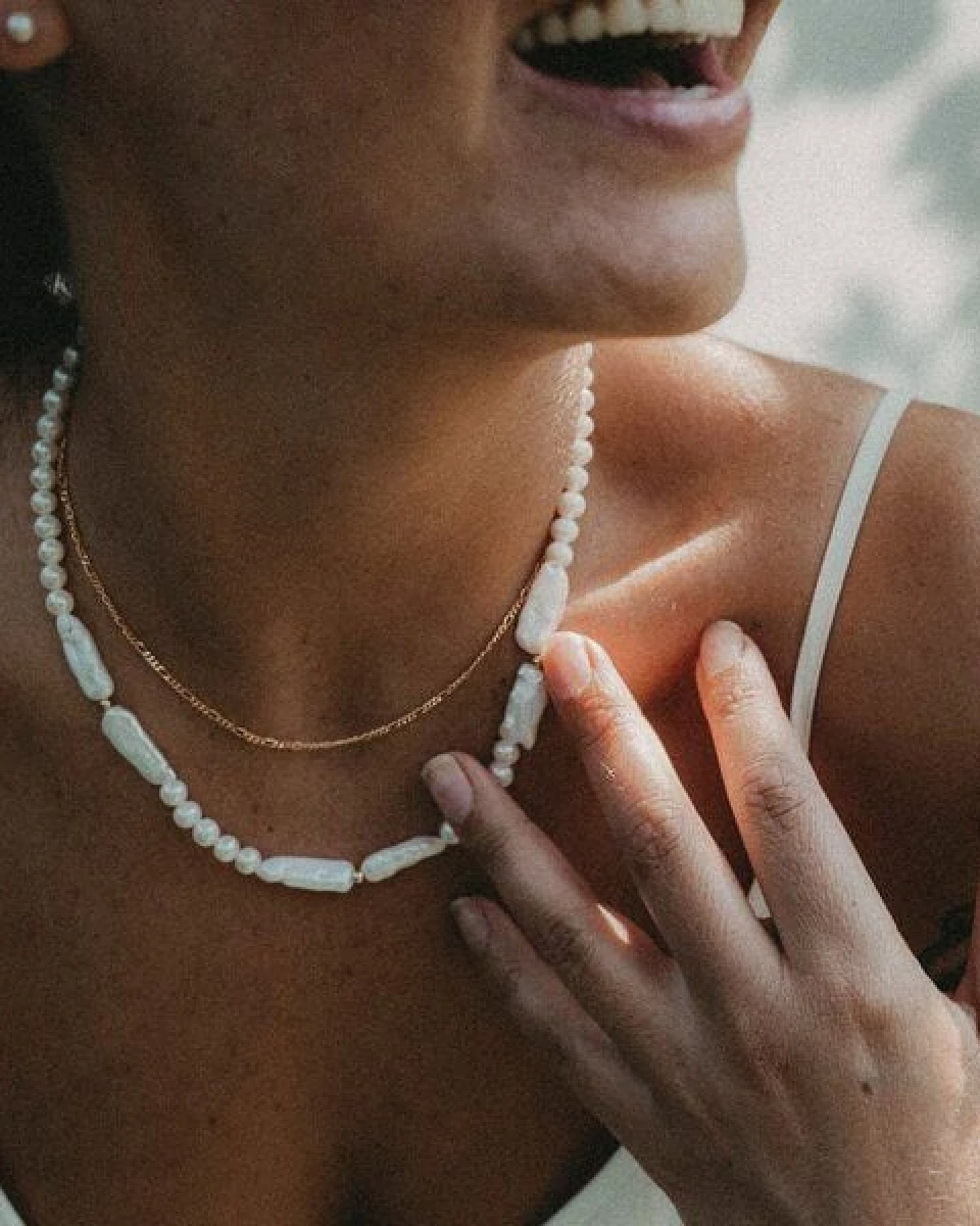 MOANINA Kette Mila Choker - 925 Silber/18k Gold Vermeil – Ansicht 4