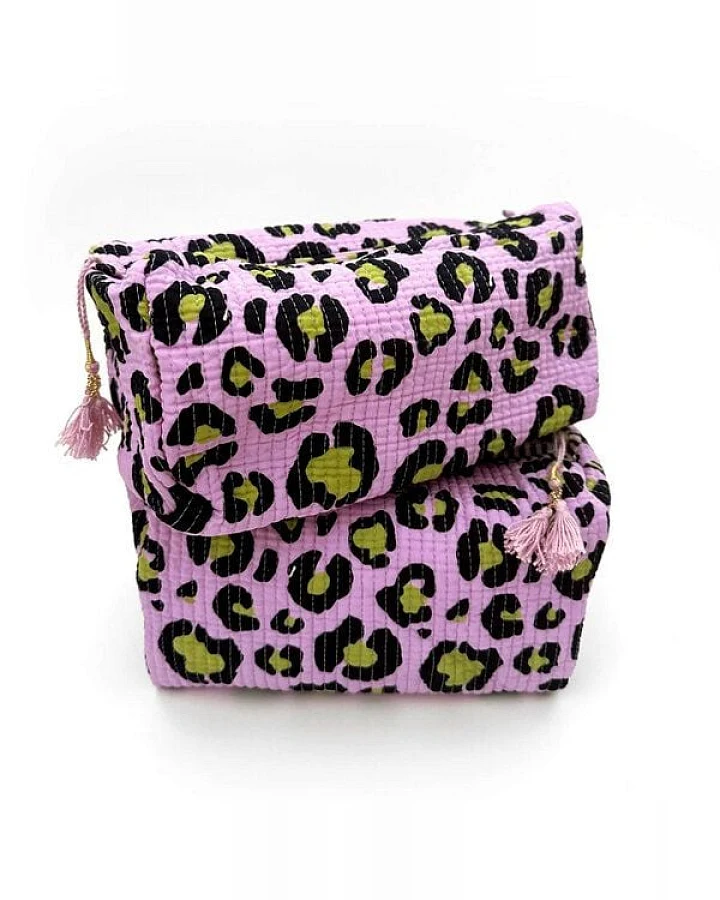 KIKOONI handgefertigte Kosmetiktasche "Oh Leo"