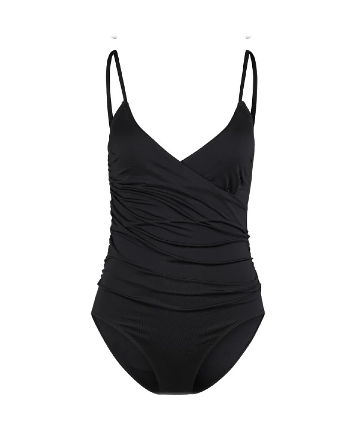 DEDICATED - Women's Wrap Swimsuit Klinte - Badeanzug Gr XS schwarz