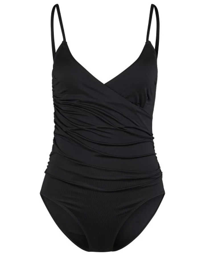 DEDICATED - Women's Wrap Swimsuit Klinte - Badeanzug Gr XS schwarz