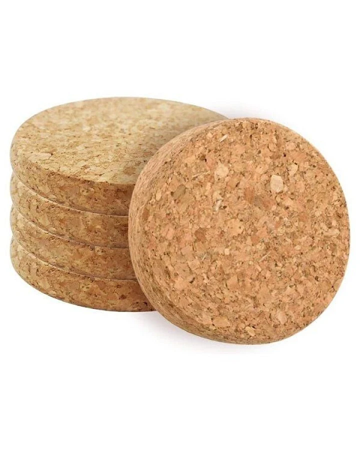Kork-Deko 5er-Pack Korkpad: Geometrische Formen aus Presskork