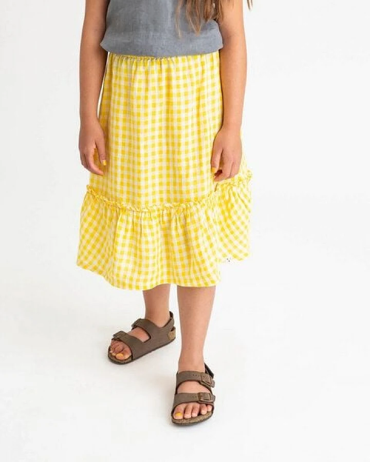 Matona Verspielter Rock für Kinder aus Leinen / Ruffled Skirt