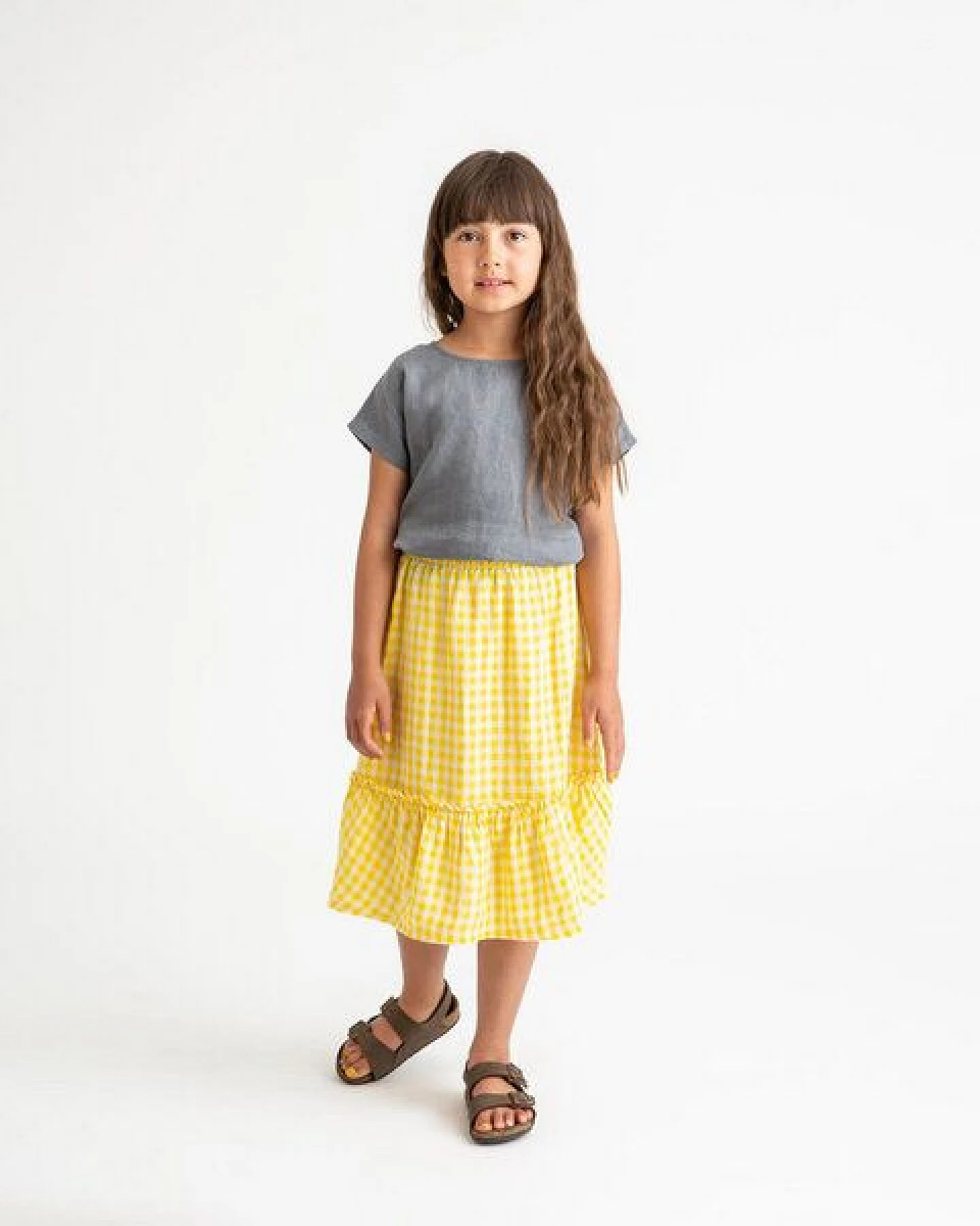 Matona Verspielter Rock für Kinder aus Leinen / Ruffled Skirt – Ansicht 3