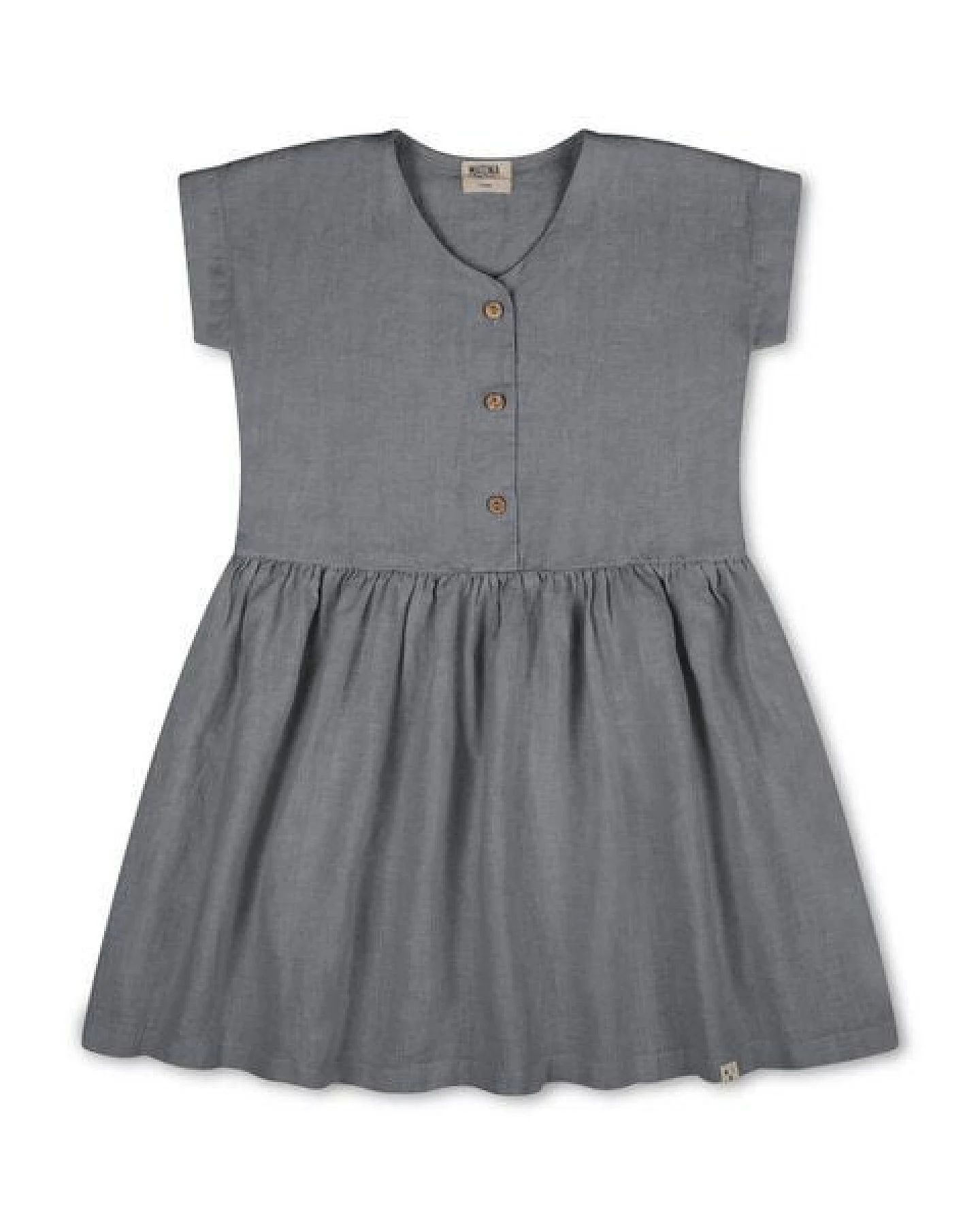 Matona Leinenkleid für Kinder mit kurzen Ärmeln / Simple Dress – Ansicht 3