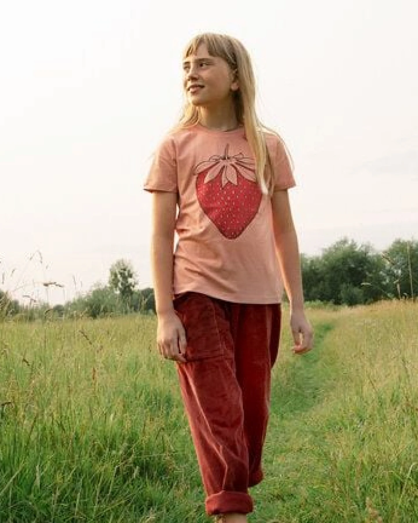 Cmig Kinder T-Shirt Erdbeere in rose clay – Ansicht 4