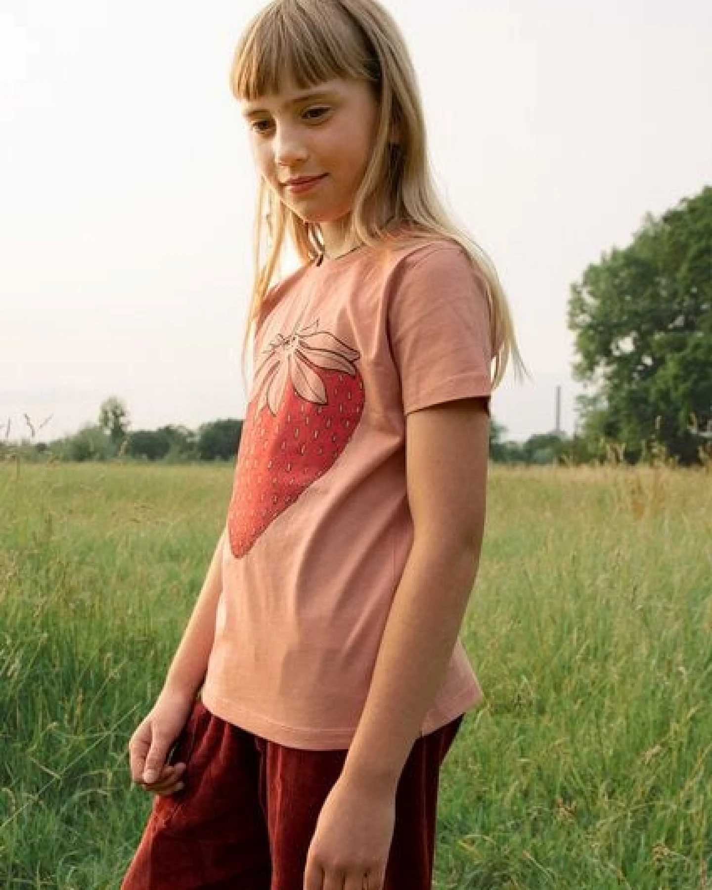 Cmig Kinder T-Shirt Erdbeere in rose clay – Ansicht 2
