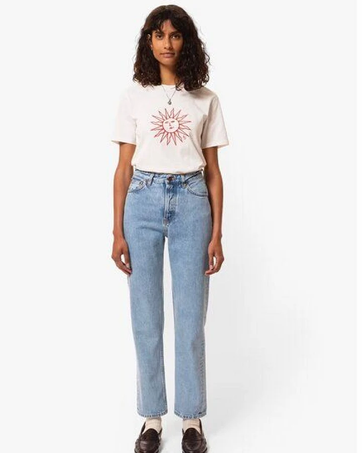 Nudie Jeans Gerade Jeans Lofty Lo - Summer Clouds
