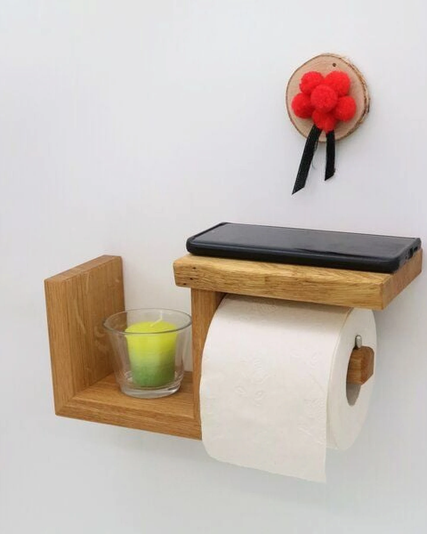 Woodkopf Toilettenpapierhalter LOTHAR aus Holz – Ansicht 4