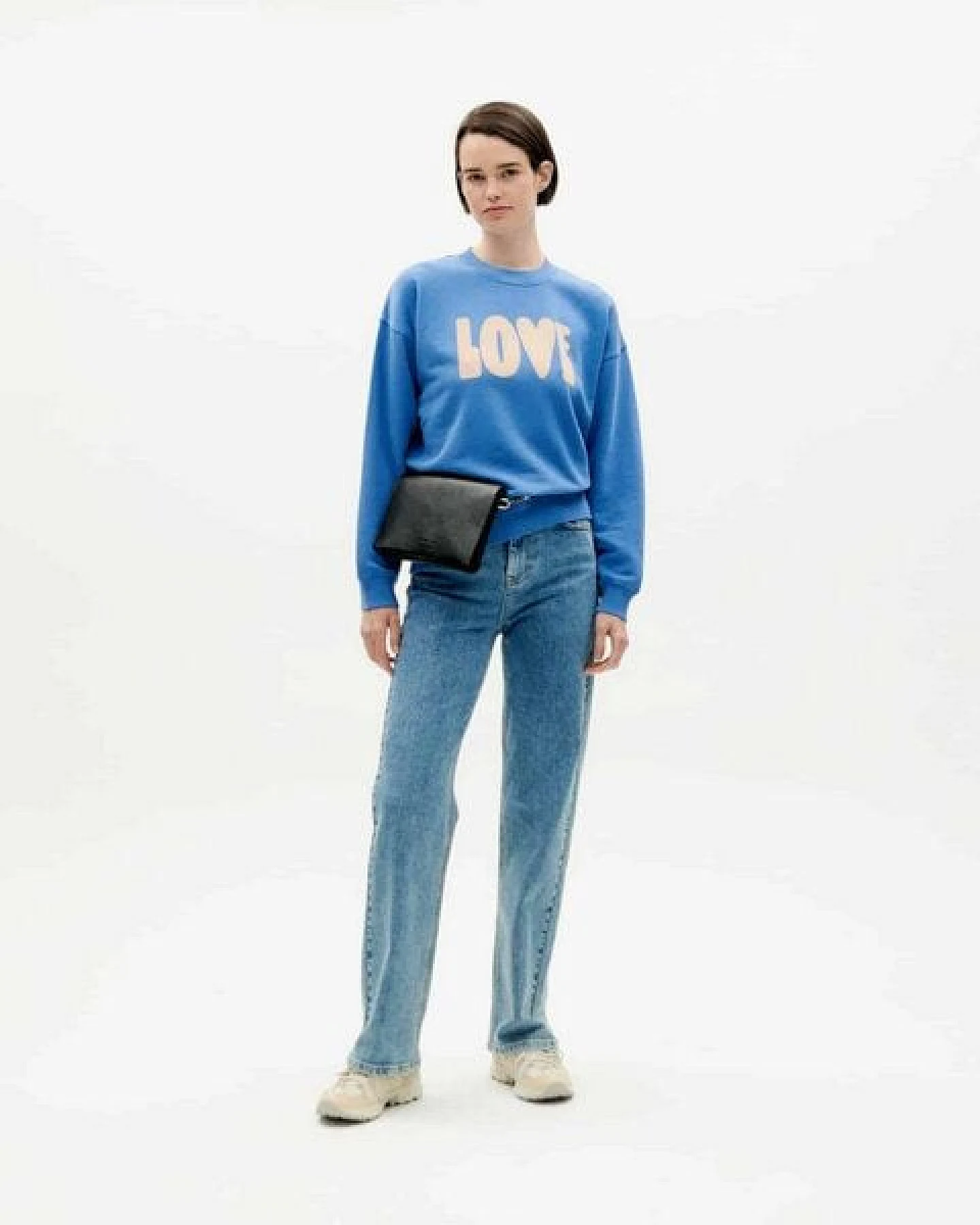 thinking mu Sweatshirt - Love Ecru - aus Bio-Baumwolle – Ansicht 3