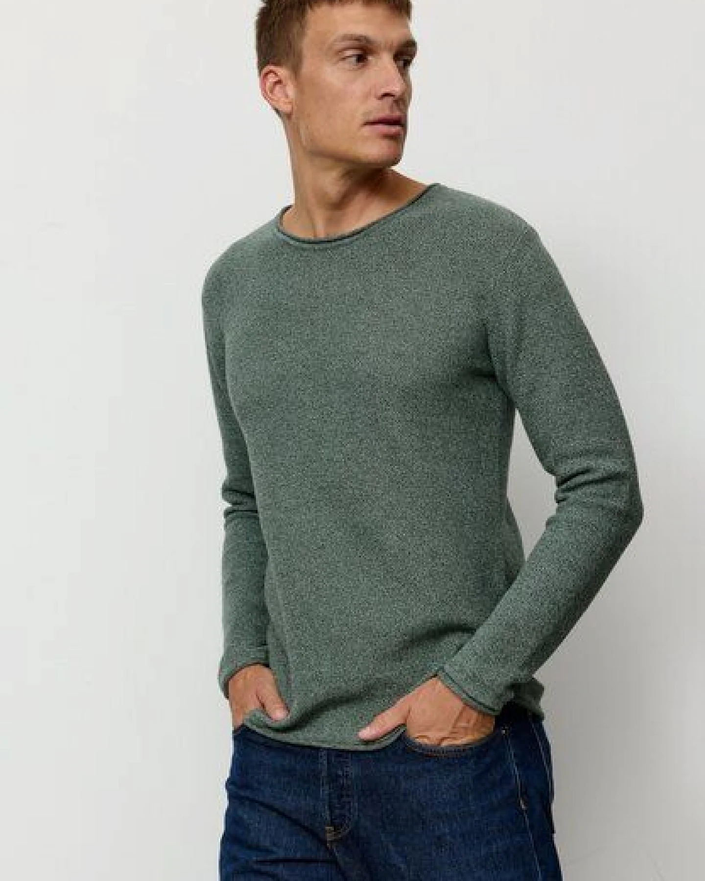 Herren Strickpullover aus Bio-Baumwolle - EUKALYPTUS - recolution – Ansicht 2